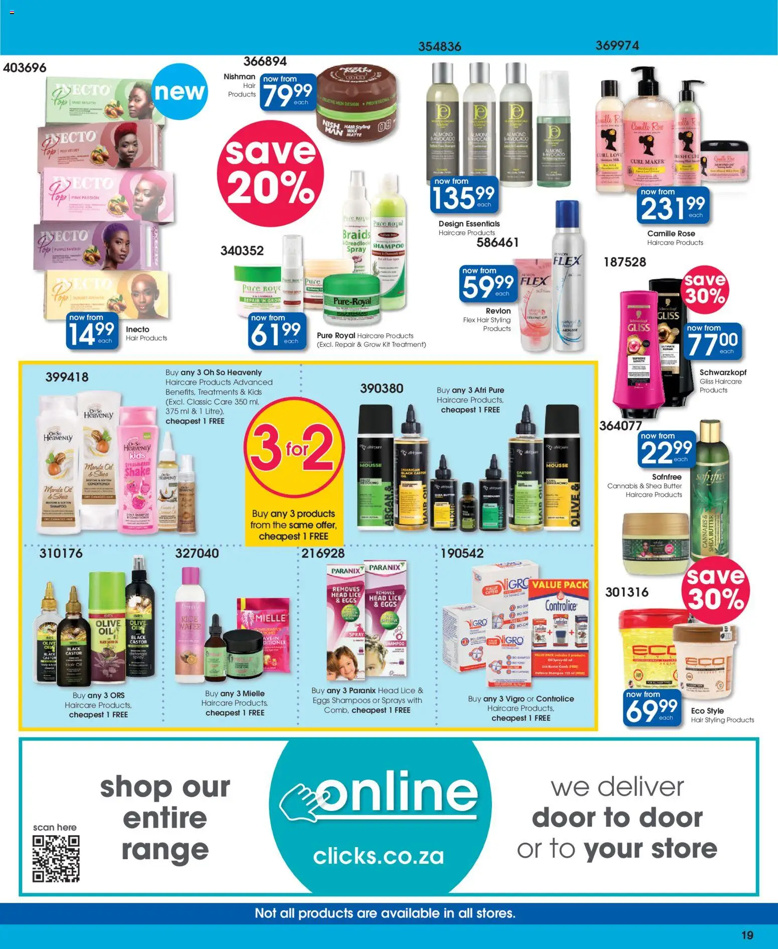 New Clicks catalogue – valid from 10.02.2026 | Page: 13 | Products: Braids, Eggs, Shampoo, Water