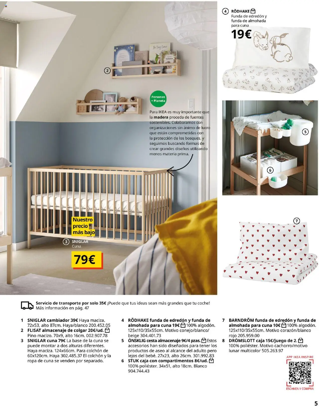 Catálogo IKEA y los niños │ válido desde el 04.02.2025 | Página: 5 | Productos: Edredón, Colchon, Caja, Cesta