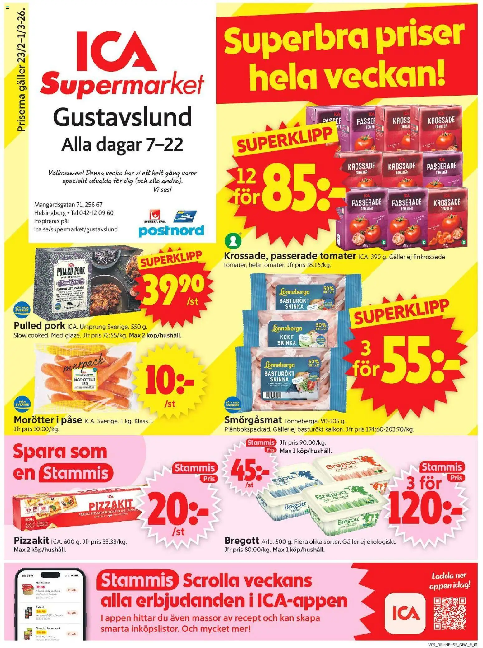 ICA Supermarket reklamblad aktuell från 23.02.2026 | Sida: 1