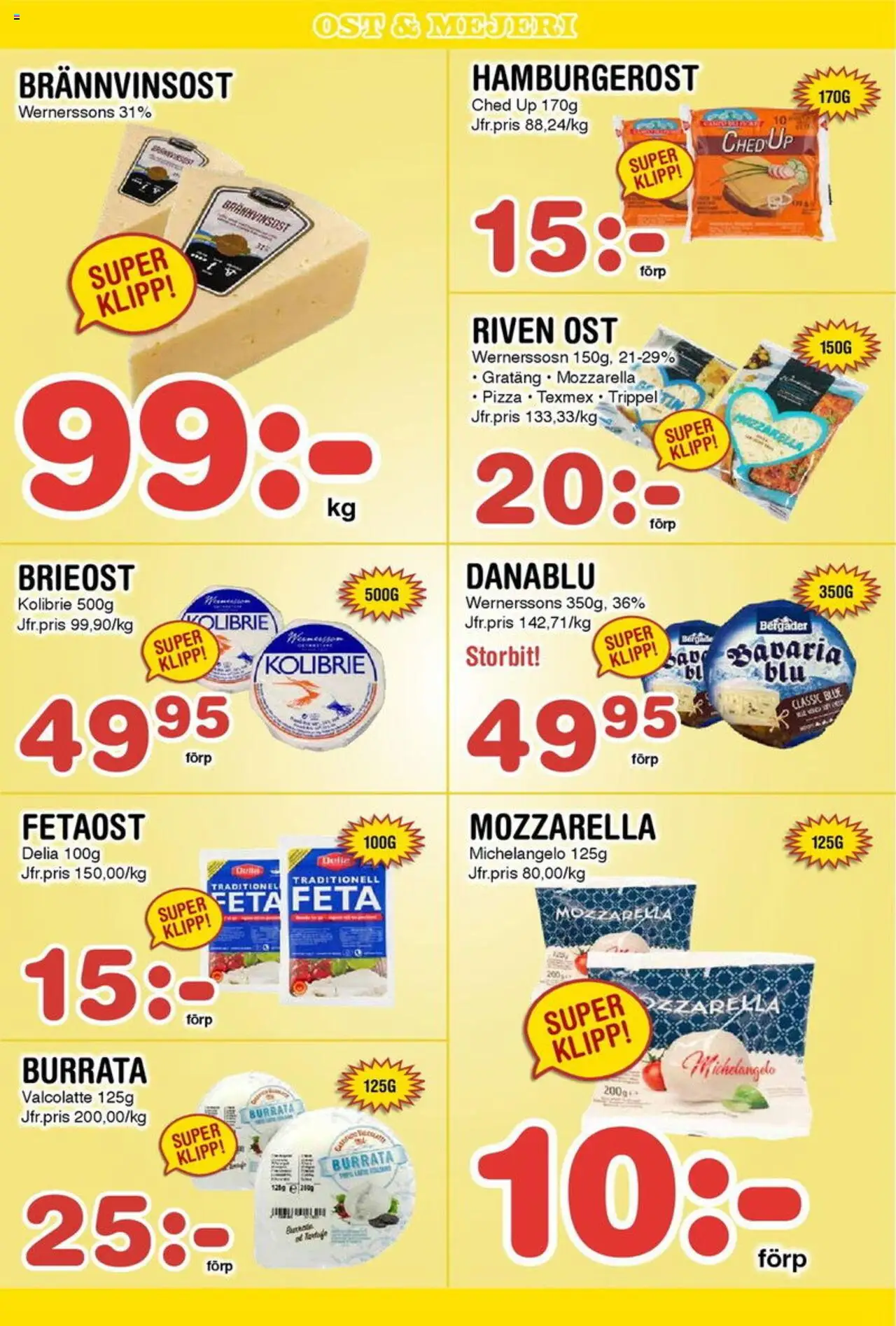 Nya Pulsen reklamblad aktuell från 25.08.2025 | Sida: 8 | Produkter: Burrata, Brieost, Riven ost, Ost