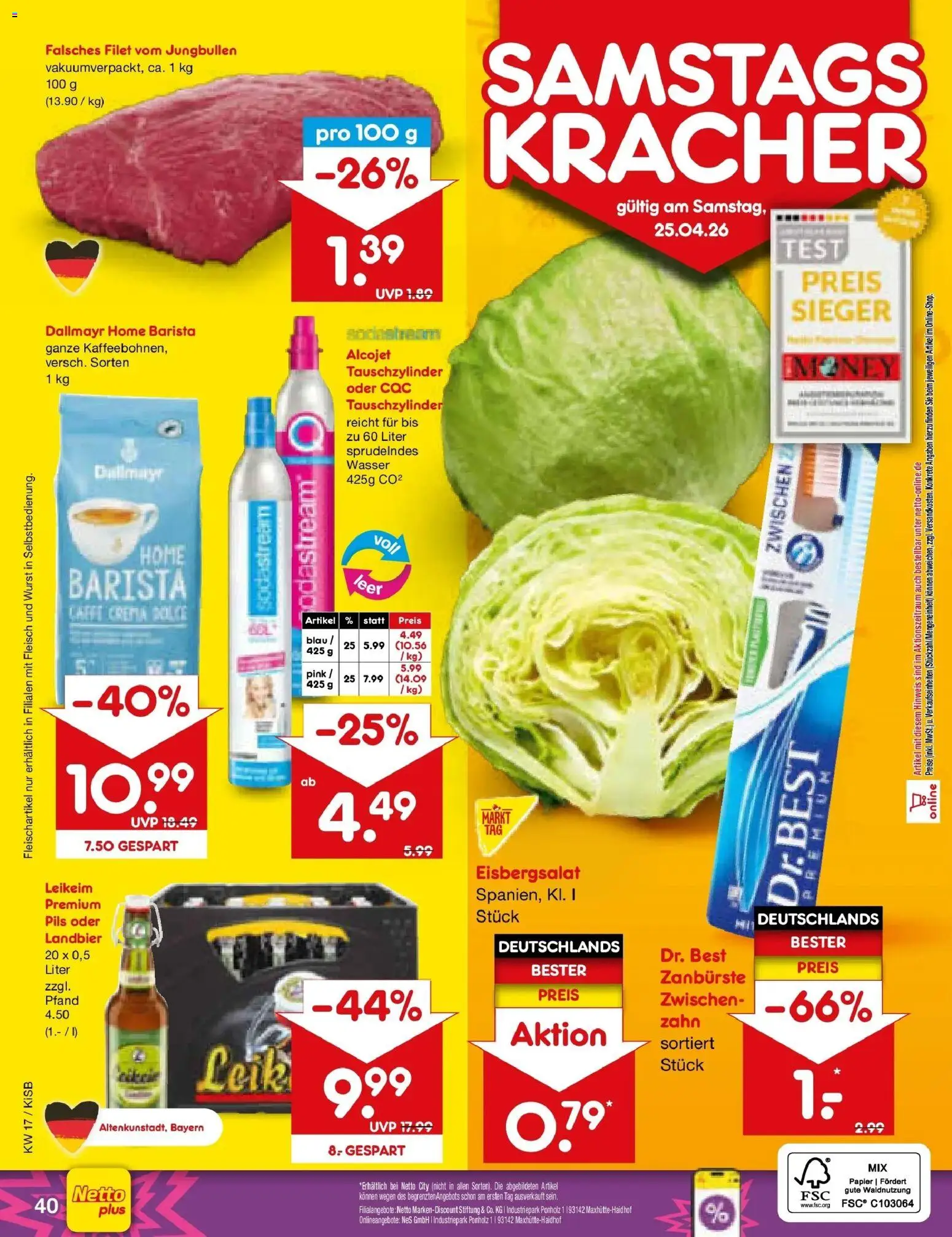 Netto Marken-Discount Prospekt Bad Friedrichshall	 – gültig ab 20.04.2026 | Seite: 56 | Produkte: Pils, Wasser, Wurst, Sodastream