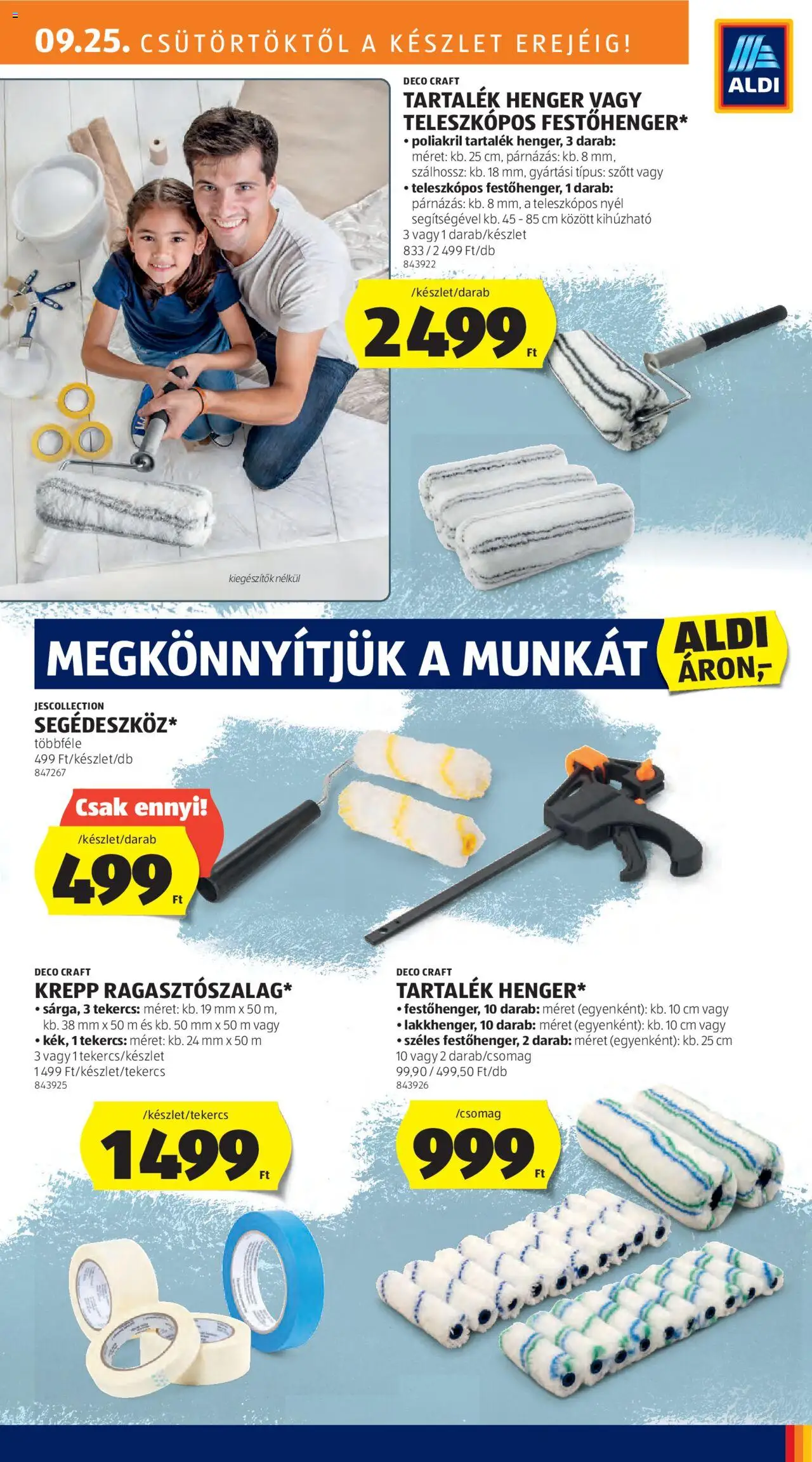 Aldi akciós ujság - amely érvényes a következő dátumtól: 25.09.2025 | Oldal: 23 | Termékek: Roller