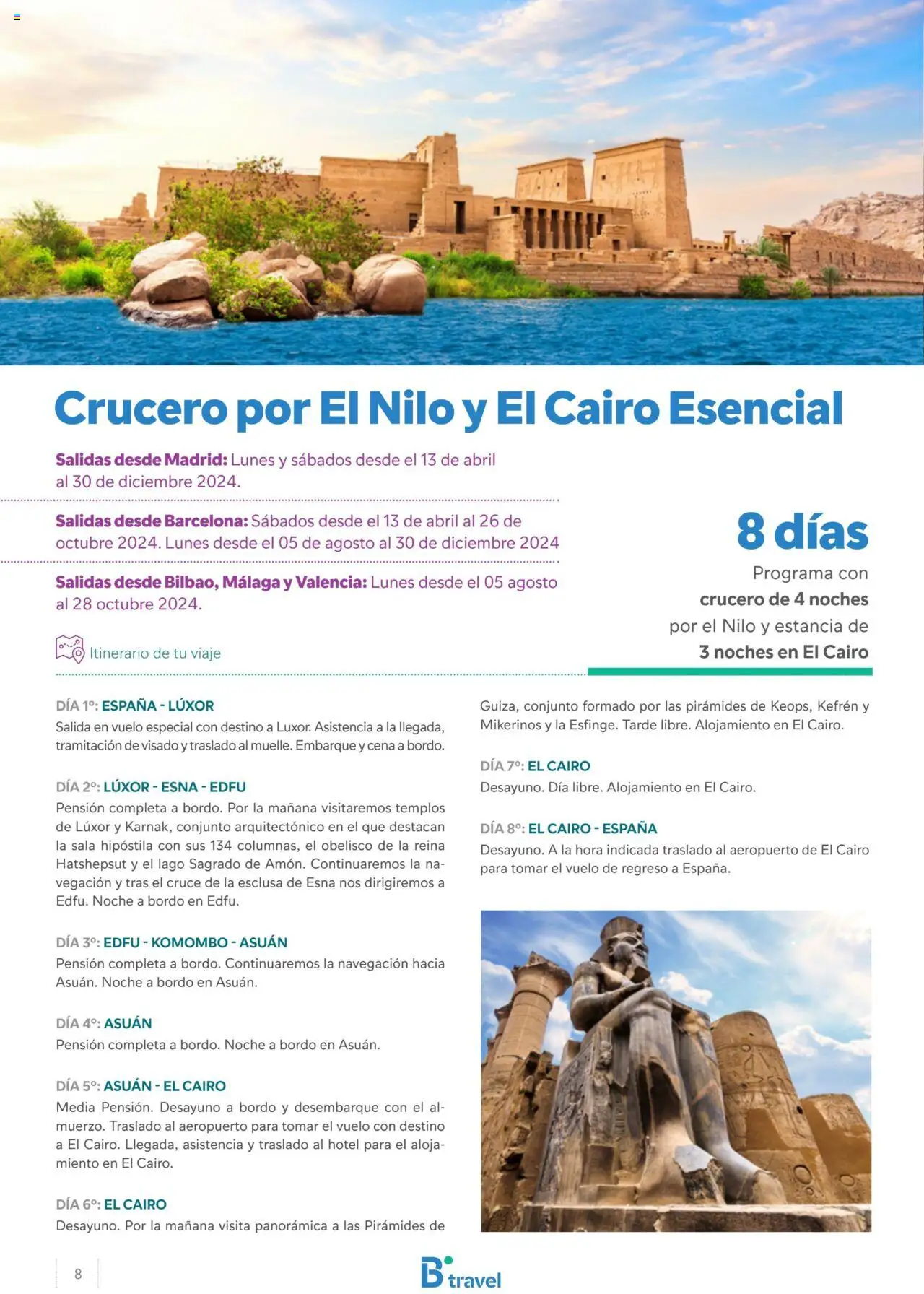 B the travel brand Egipto │ válido desde el 15.04.2024 | Página: 8 | Productos: Navegación