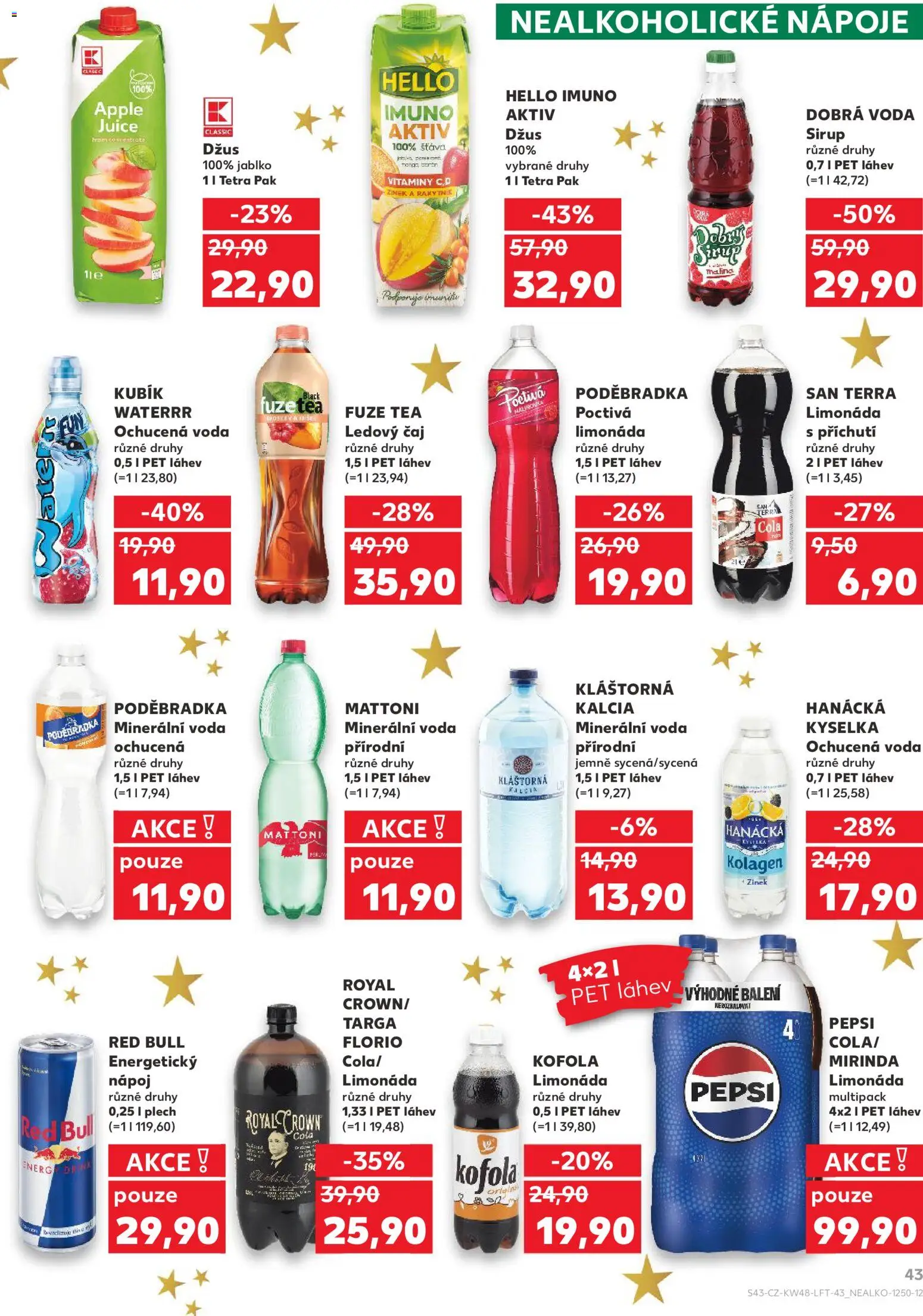 Kaufland leták - Ostrava od 26.11.2025 | Strana: 43 | Produkty: Mattoni, Limonáda, Plech, Cola