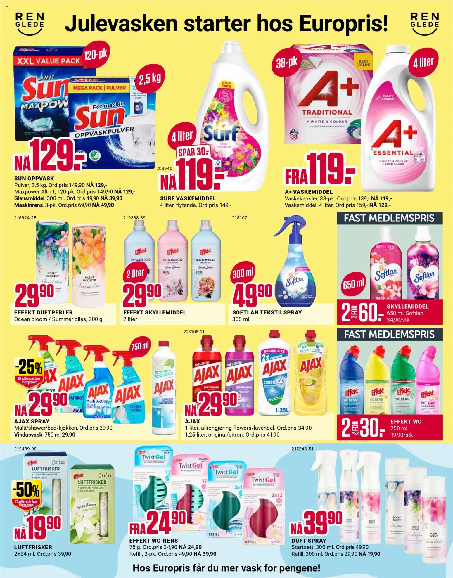 {H1} | Side: 3 | Produkter: Vaskemiddel, Суміш дитяча, WC rens, Duft