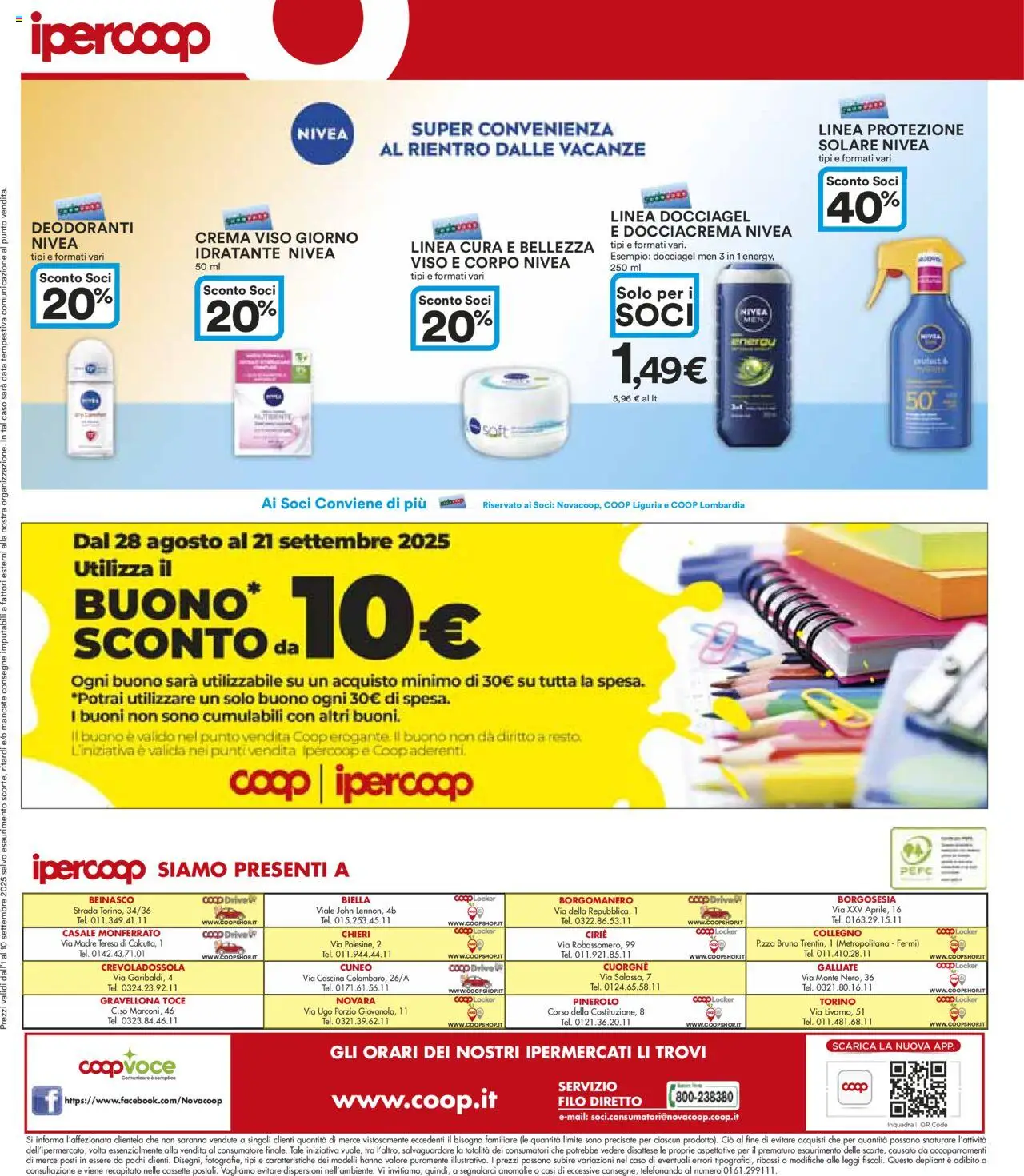Volantino Ipercoop del 01.09.2025 | Pagina: 8 | Prodotti: Crema, Crema viso, Data