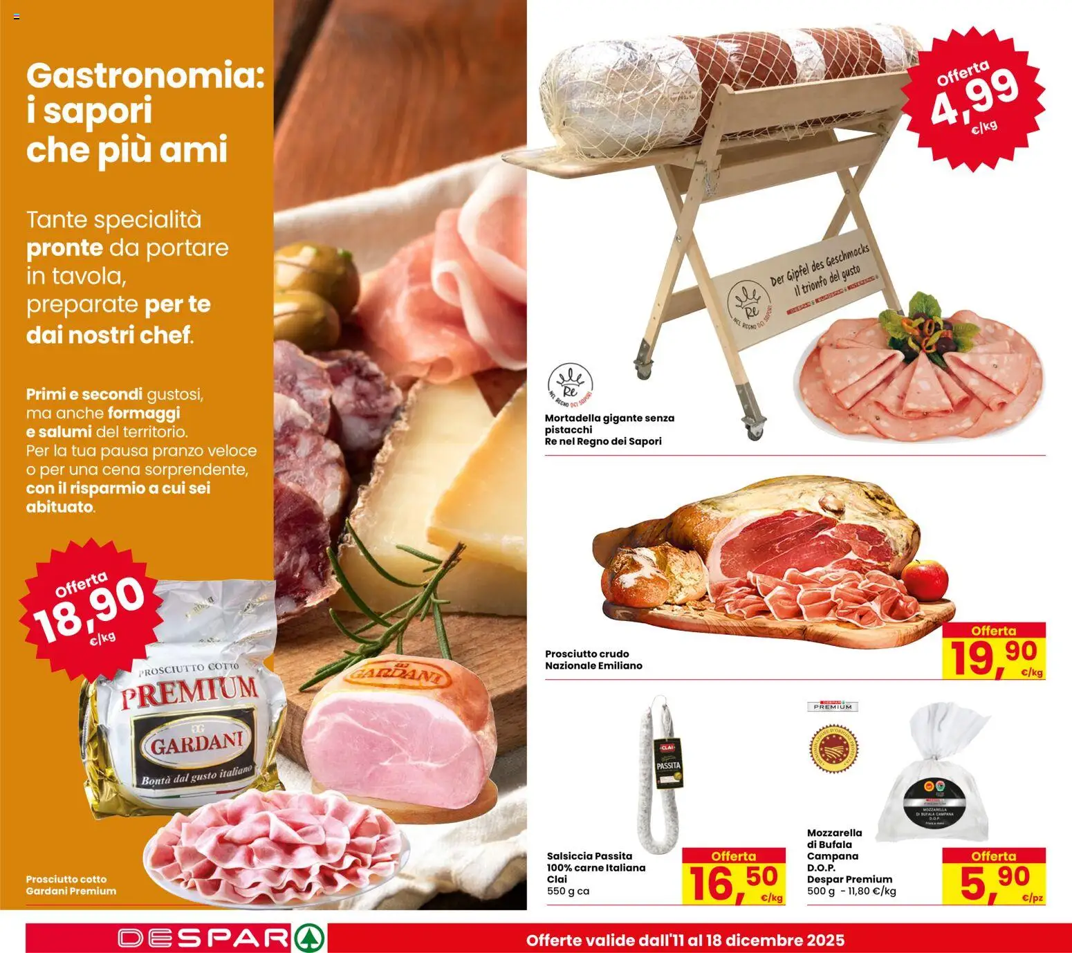 Volantino Despar del 11.12.2025 | Pagina: 12 | Prodotti: Tè, Mozzarella, Prosciutto, Pistacchi