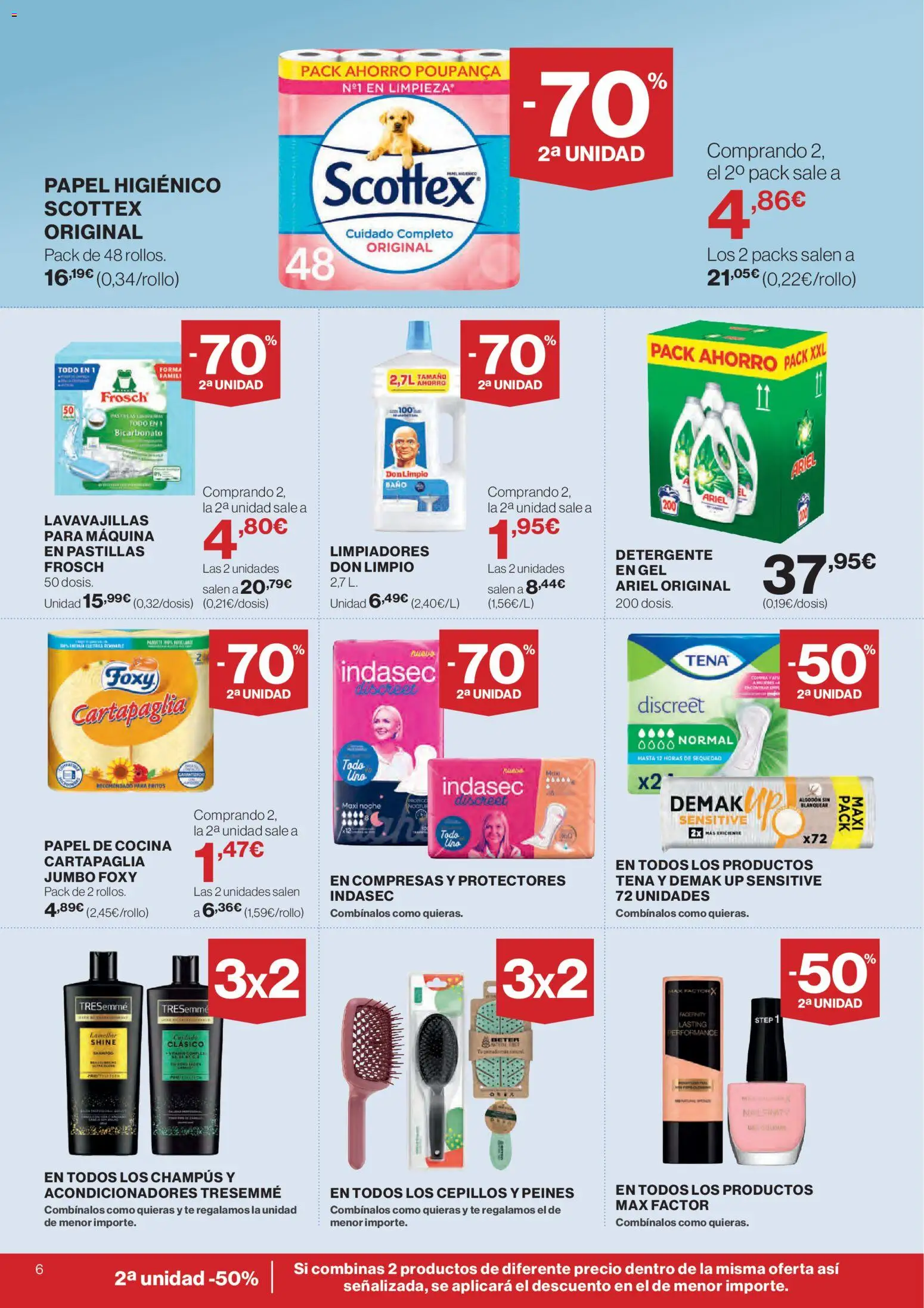 Hipercor catálogo │ válido desde el 26.02.2026 | Página: 6 | Productos: Detergente, Papel higienico, Té, Γλυφιτζούρι