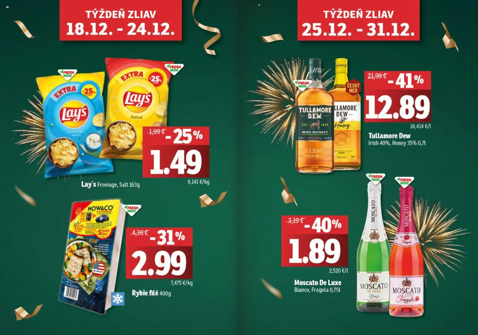 Nové Fresh akcie – leták je platný od 18.12.2025 | Strana: 2 | Produkty: Tullamore Dew