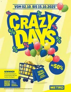 Metro Crazy Days  ab 02.10.2025 gültig