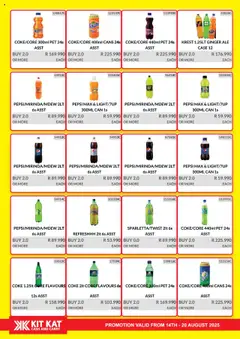 KIT KAT Cash & Carry - Weekly Traders Special │ valid from 14.08.2025 | Page: 6 | Products: Silla apilable, Coke, Fanta, Sprite