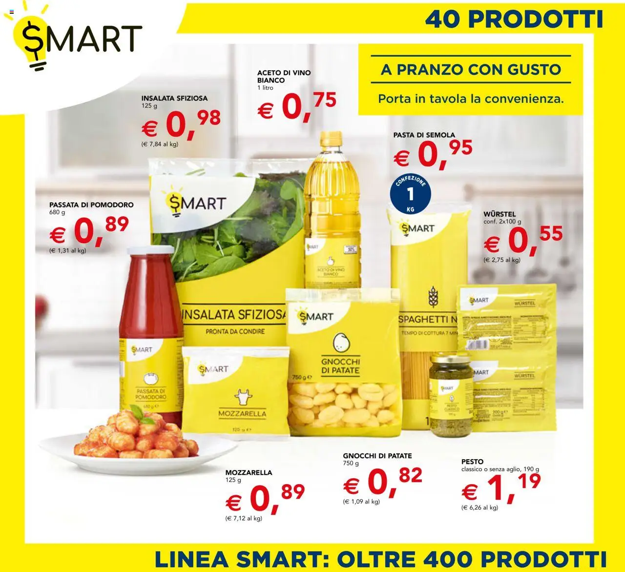 Volantino Esselunga S del 26.06.2025 | Pagina: 4 | Prodotti: Pasta, Wurstel, Pesto, Vino bianco