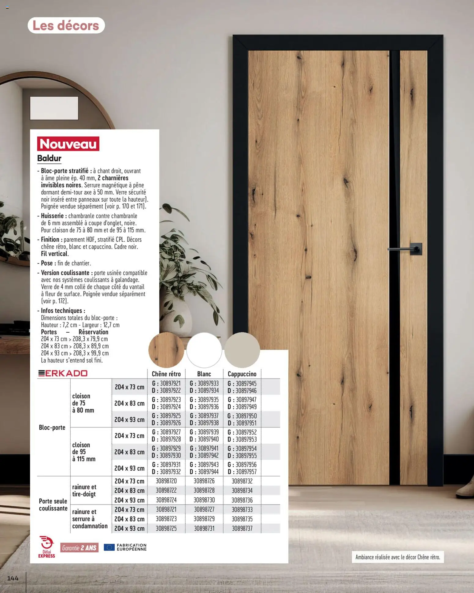 {H1} | Page: 144 | Produits: Porte, Portes, Colle, Cadre