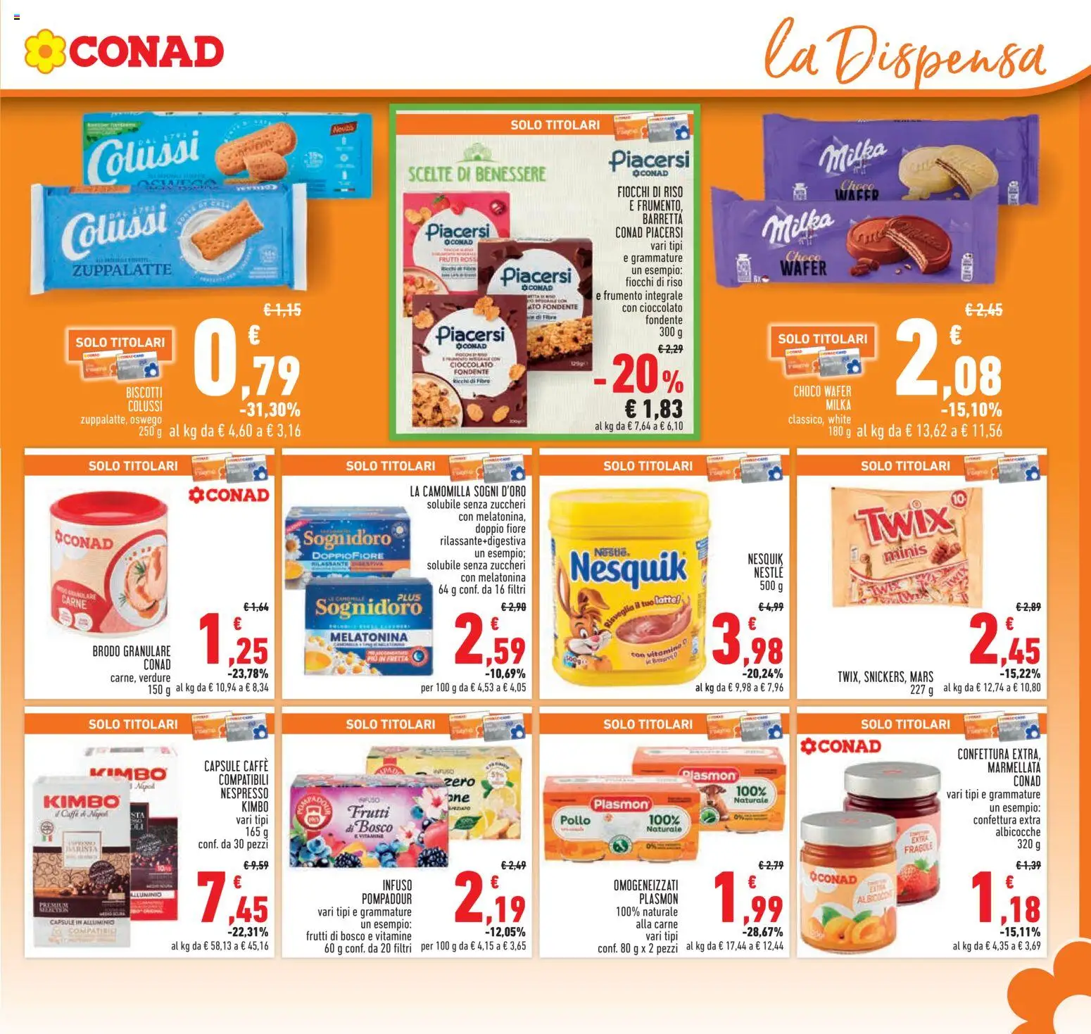 Volantino Conad del 20.11.2025 | Pagina: 17 | Prodotti: Caffè, Cioccolato, Pollo, Verdure