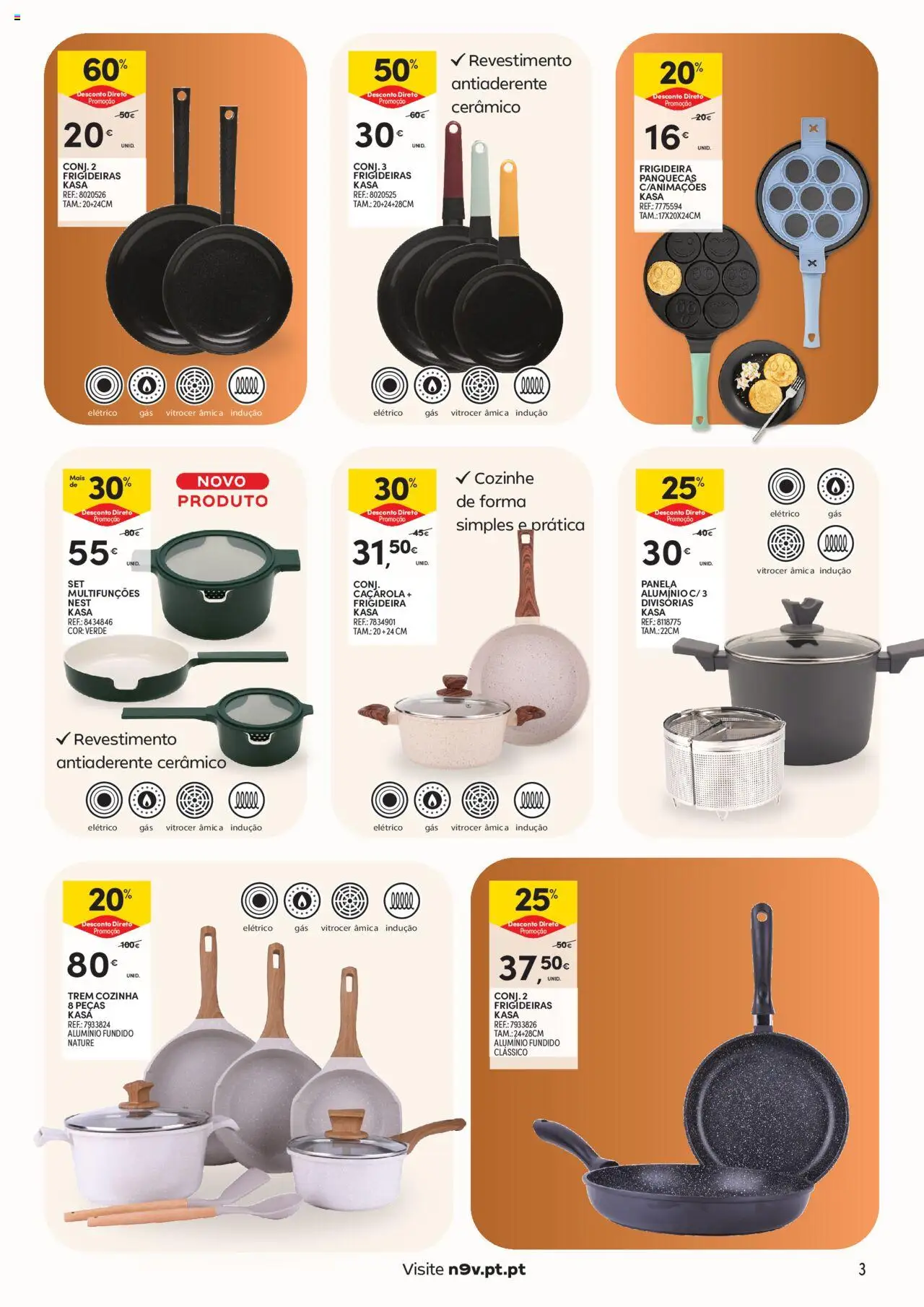 Continente - Açores: Casa Outono │ válido de 14.10.2025 | Página: 3 | Produtos: Frigideira, Panquecas, Panela