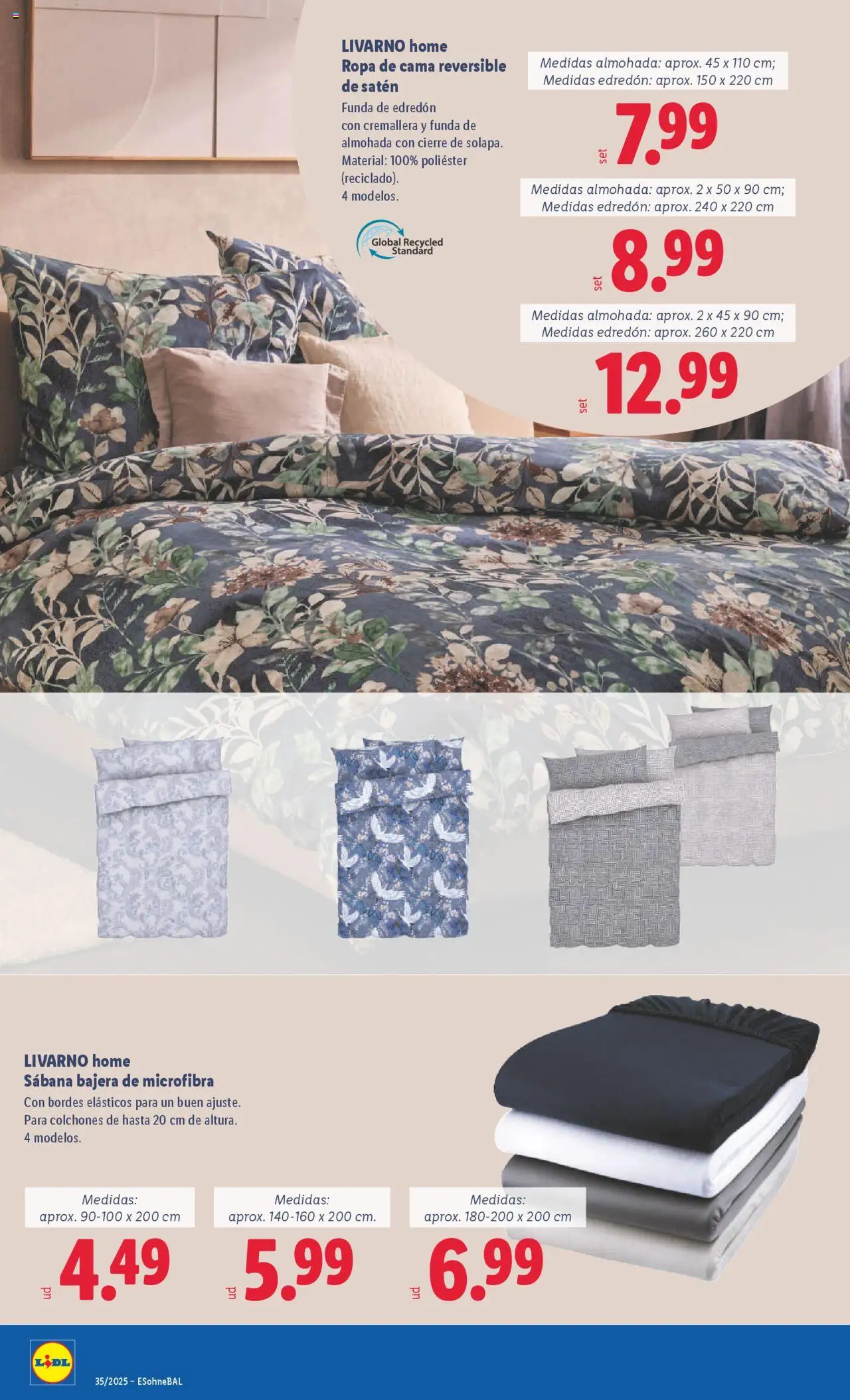 Lidl catálogo de bazar MAD │ válido desde el 25.08.2025 | Página: 8 | Productos: Edredón, Ropa, Κασέρι, Almohada