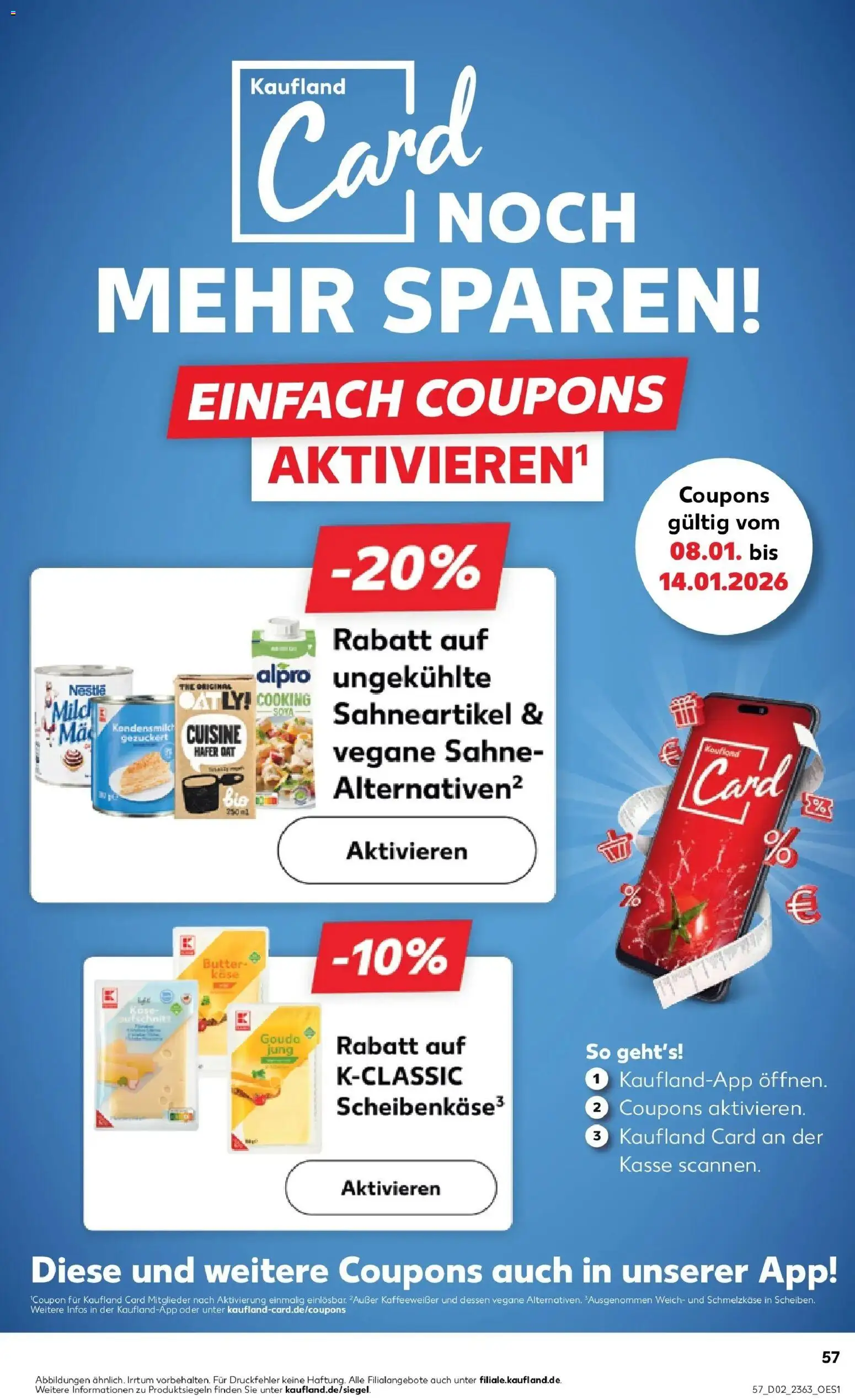 Kaufland prospekt Borken	 – gültig ab 11.01.2026 | Seite: 57 | Produkte: Milch, Butter, Gouda, Sahne
