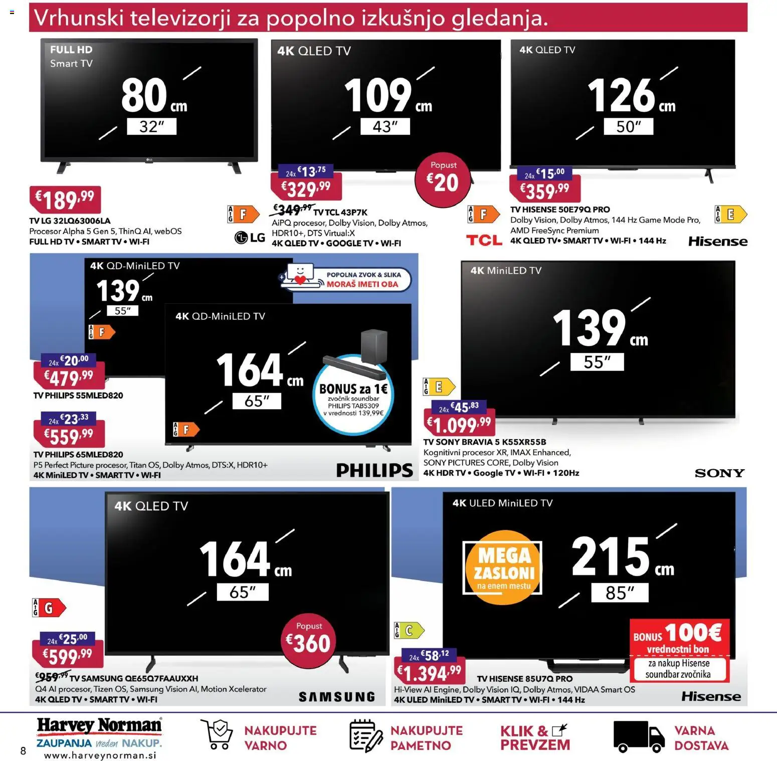 Novi Harvey Norman katalog ponudbe – veljaven od 14.01.2026 | Stran: 8 | Izdelki: Tv, Zvocnik