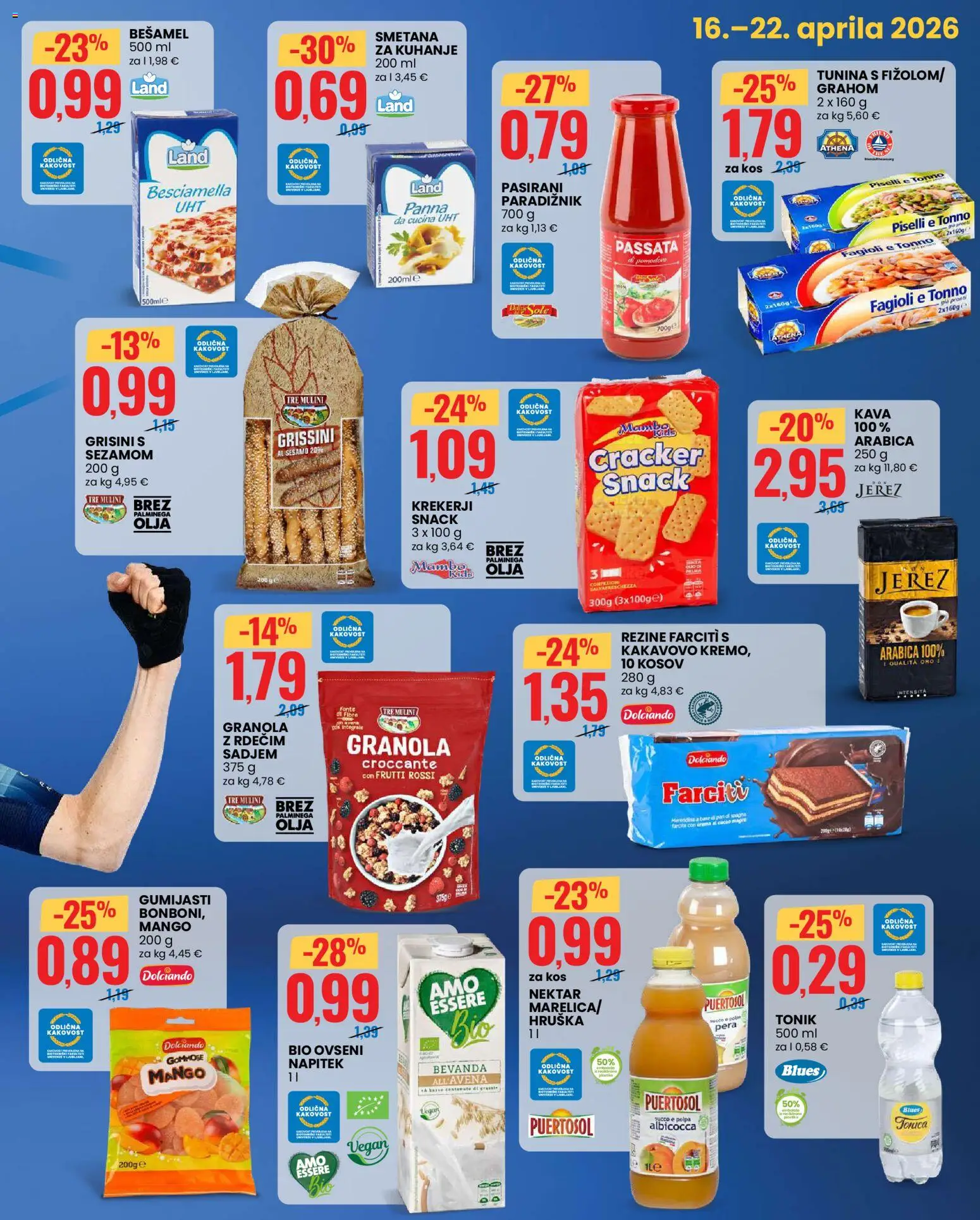 Novi Eurospin katalog ponudbe – veljaven od 16.04.2026 | Stran: 3 | Izdelki: Hruska, Grisini, Smetana, Mango