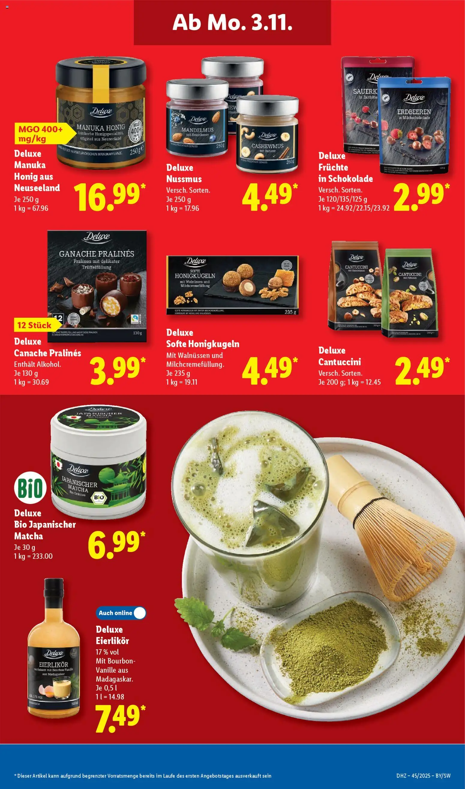 Lidl Prospekt Uffenheim – gültig ab 03.11.2025 | Seite: 25 | Produkte: Schokolade, Bourbon, Erdbeeren