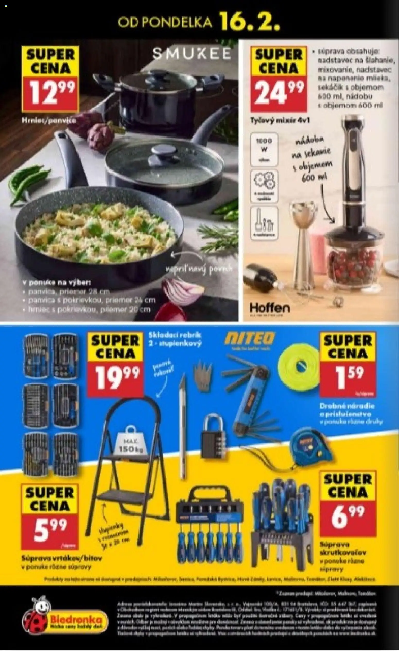 Nové Biedronka akcie – leták je platný od 12.02.2026 | Strana: 48 | Produkty: Mixér, Tyčový mixér