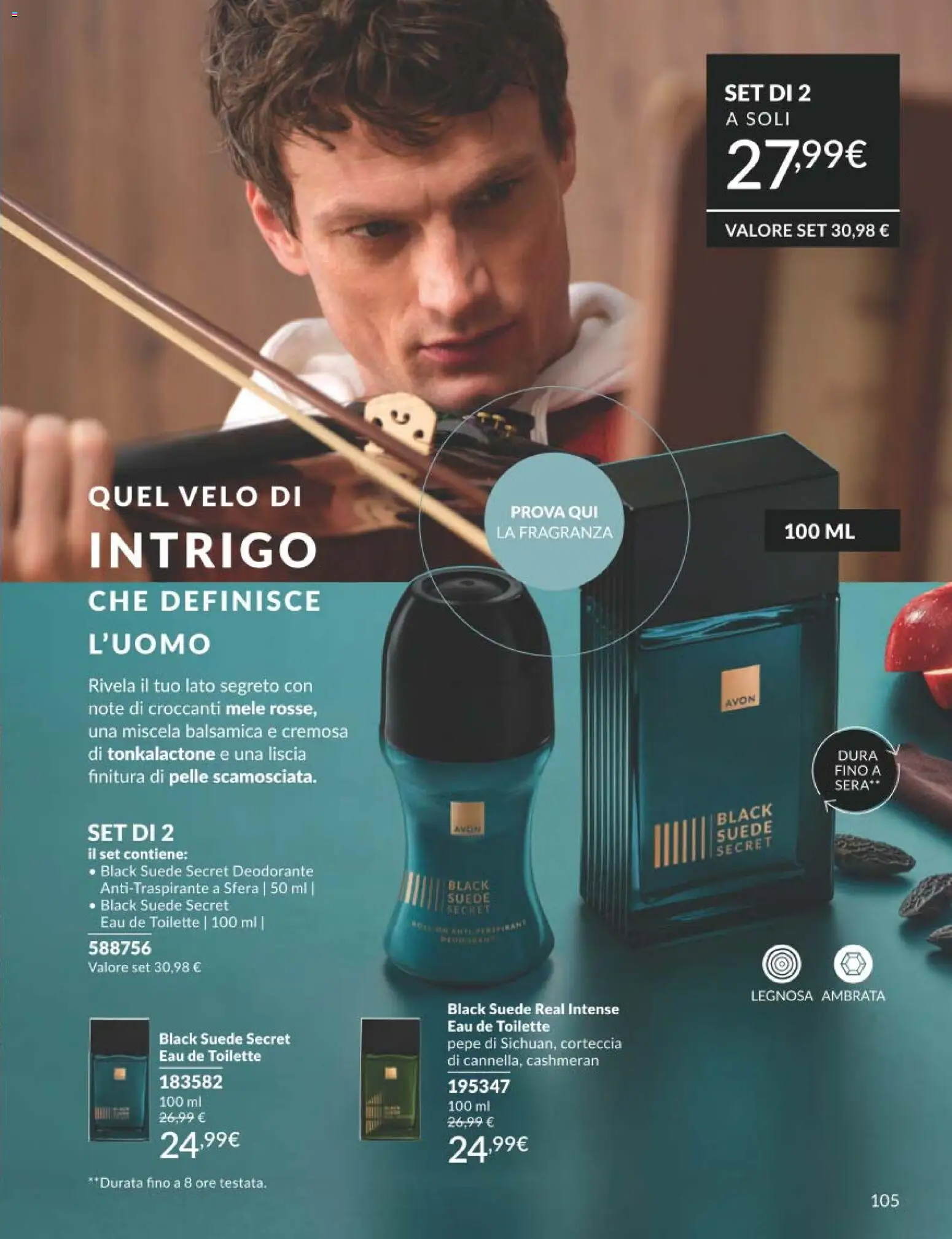 Volantino Avon del 01.03.2026 | Pagina: 105 | Prodotti: Antitraspirante, Mele, Pepe, Fragranza