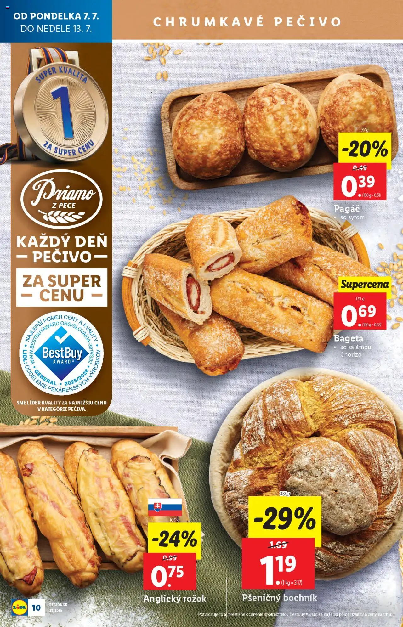 Lidl leták │ platný od 07.07.2025 | Strana: 10 | Produkty: Rožok