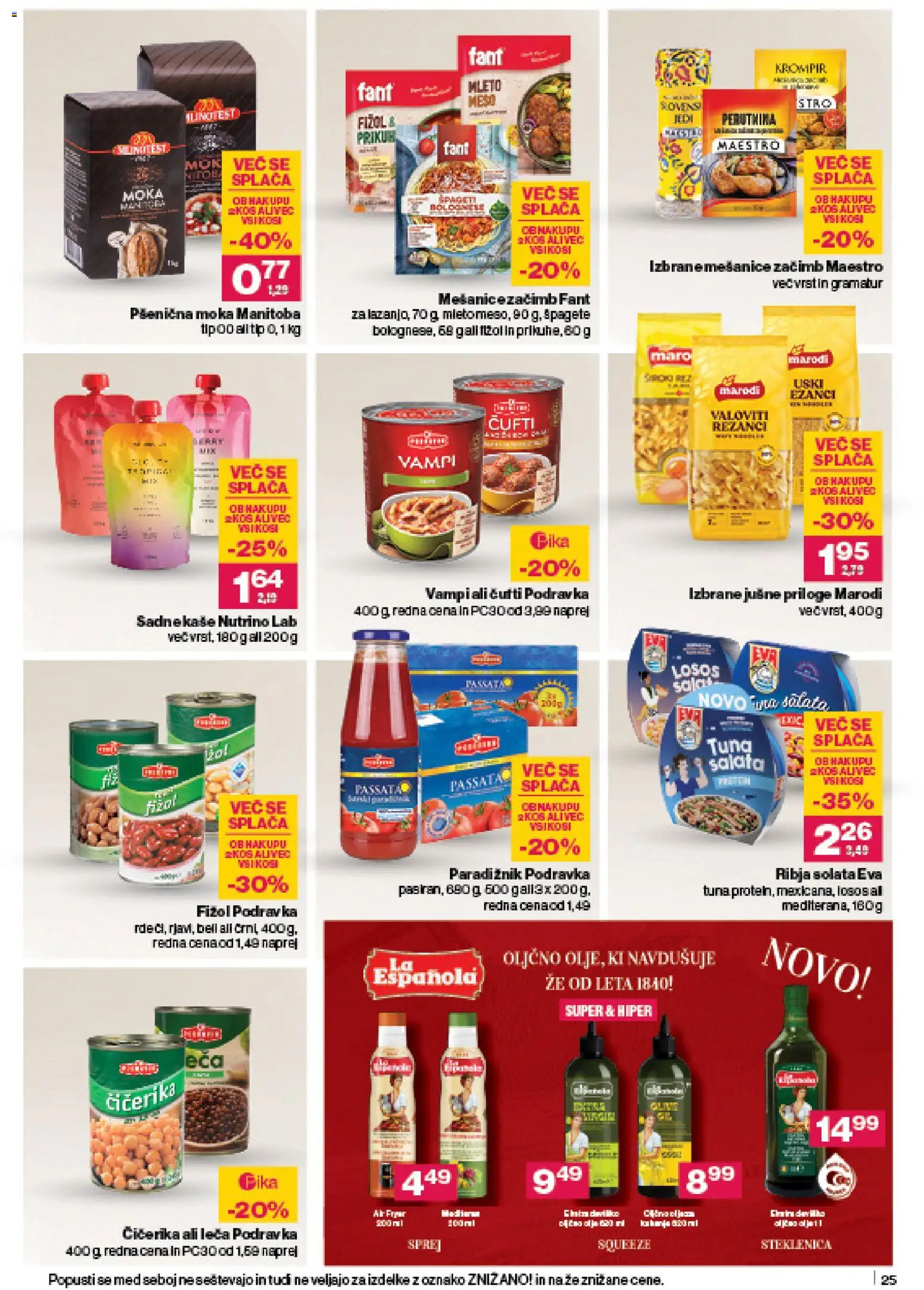 Novi Mercator katalog ponudbe – veljaven od 06.11.2025 | Stran: 27 | Izdelki: Steklenica, Mleto meso, Olive, Paradiznik