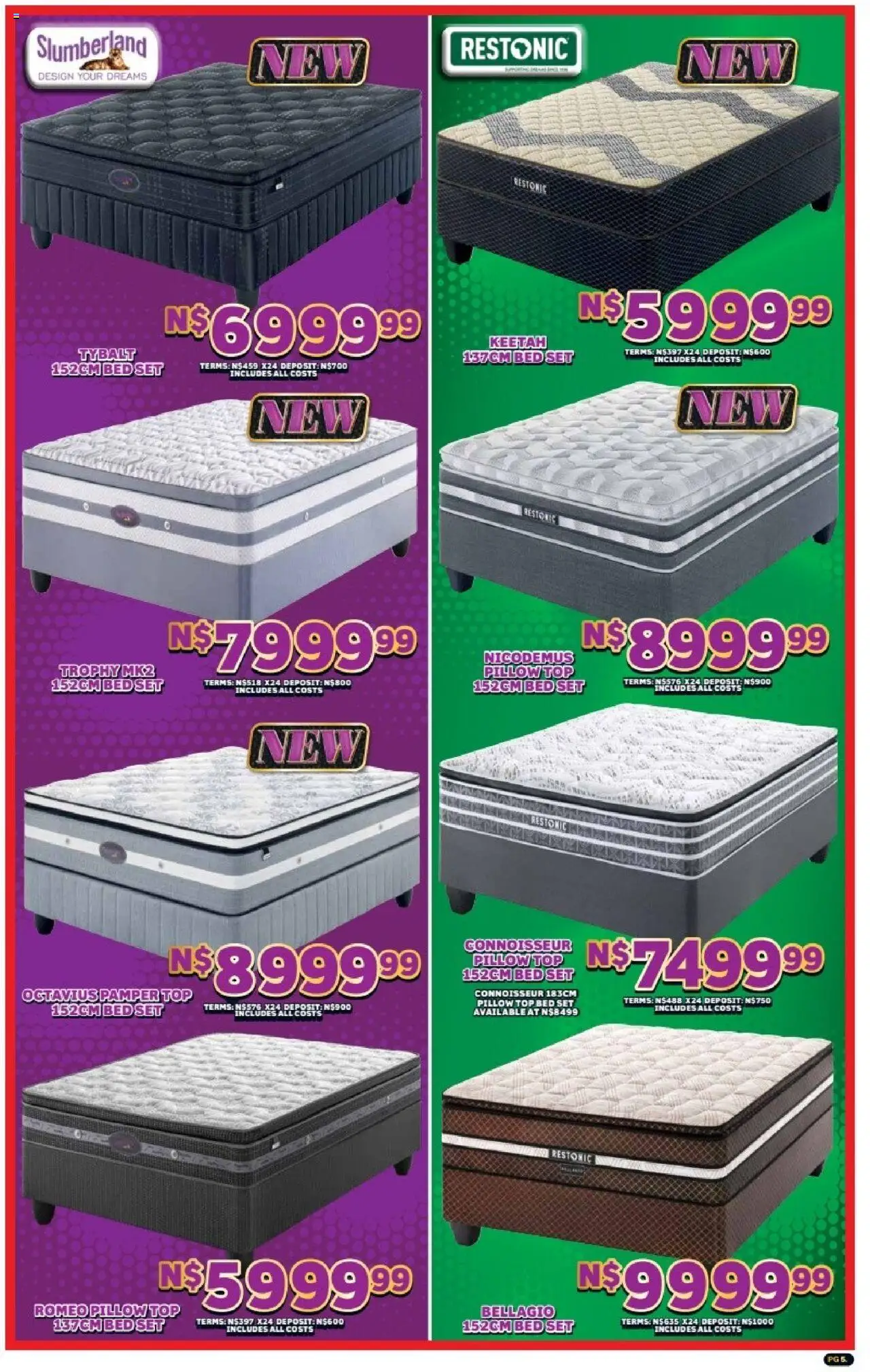 New Lewis Stores catalogue – valid from 01.10.2025 | Page: 5 | Products: Bed, Pillow