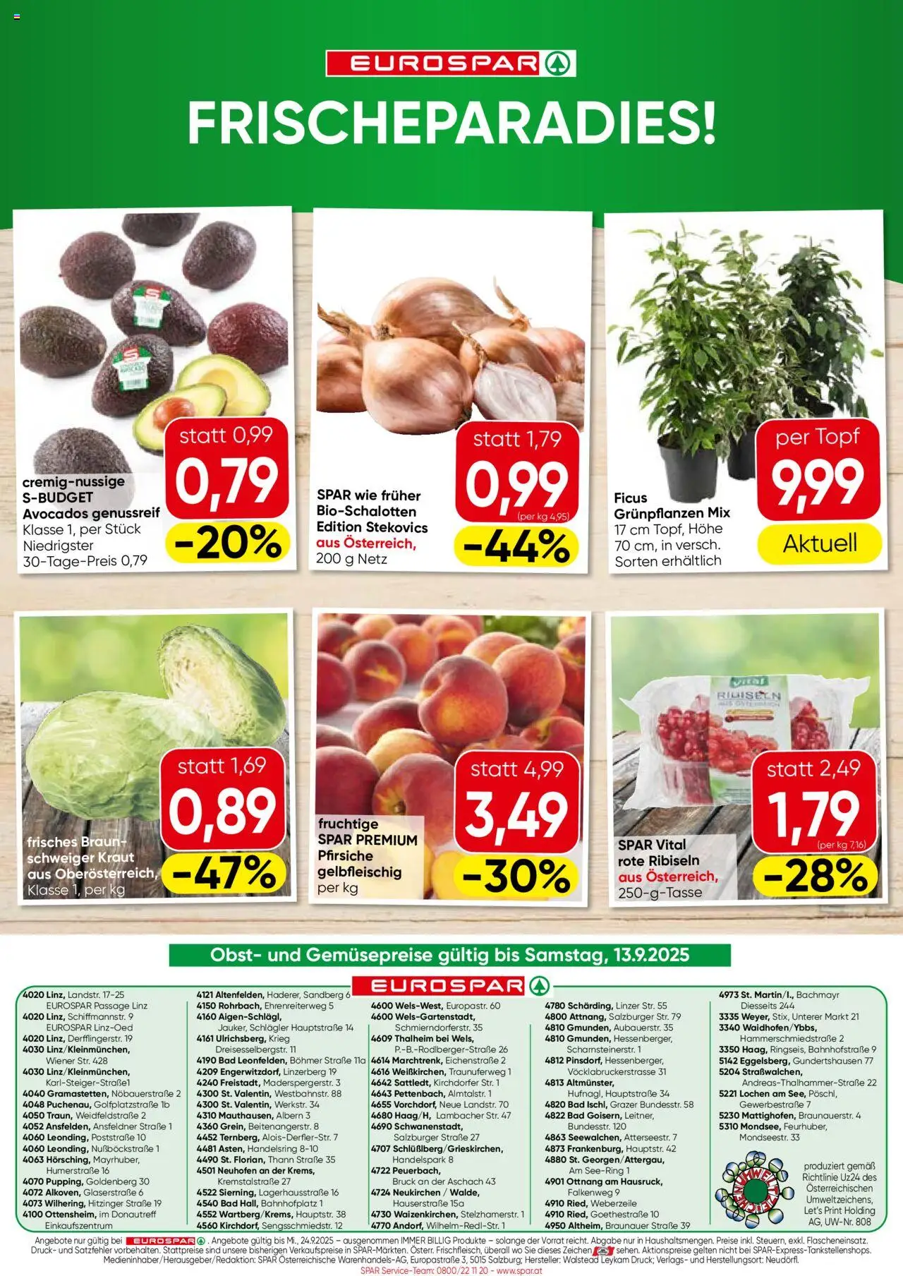 Eurospar Flugblatt - Oberösterreich gültig ab 11.09.2025 | Seite: 16 | Produkte: Obst, Kraut, Bad