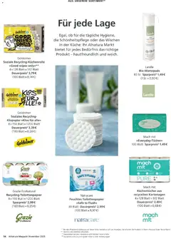 Alnatura Prospekt ab 01.11.2025 gültig | Seite: 54 | Produkte: Küche, Toilettenpapier, Feuchtes Toilettenpapier