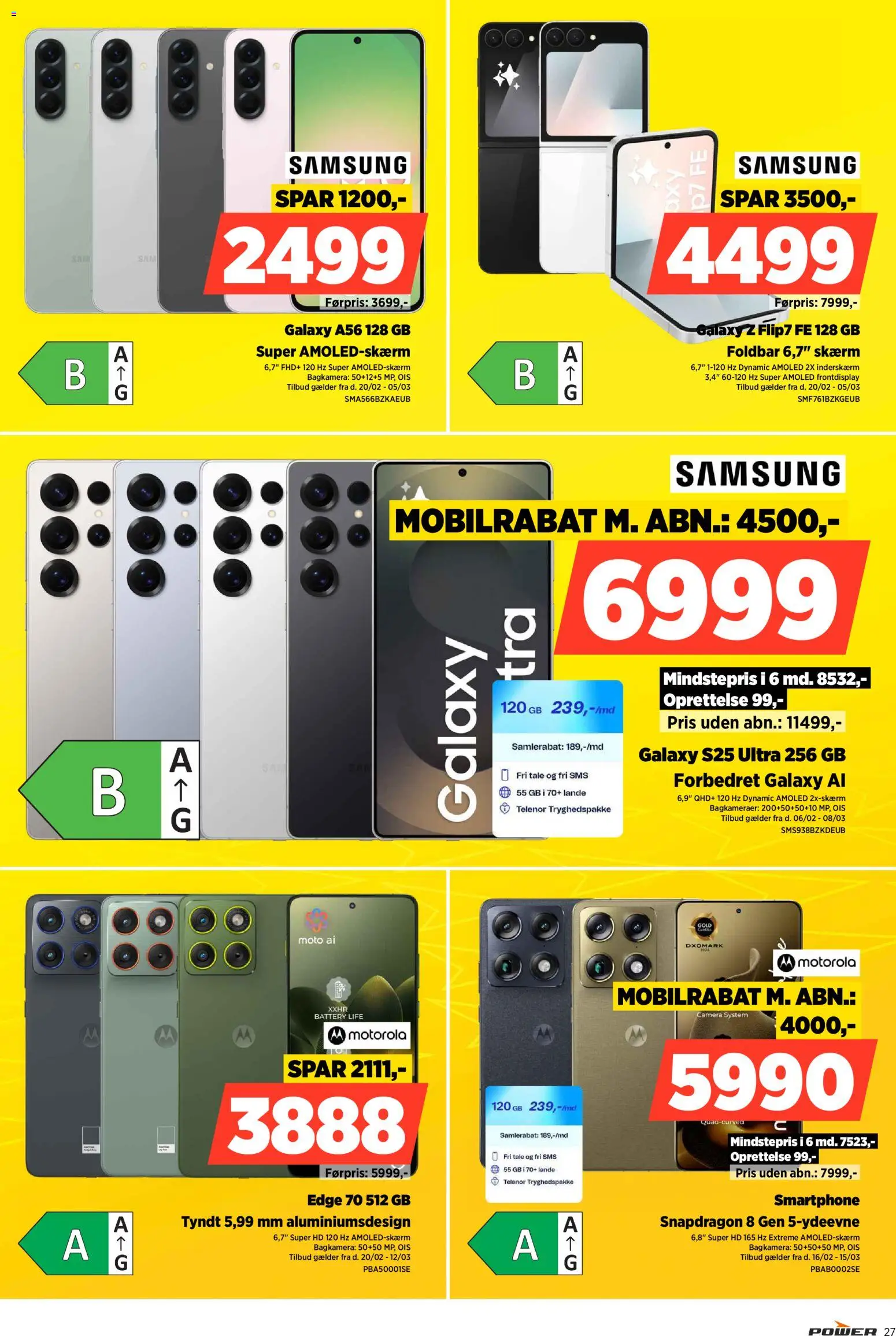 Power tilbudsavis – gyldig fra 27.02.2026 | Side: 27 | Produkter: Skærm, Smartphone