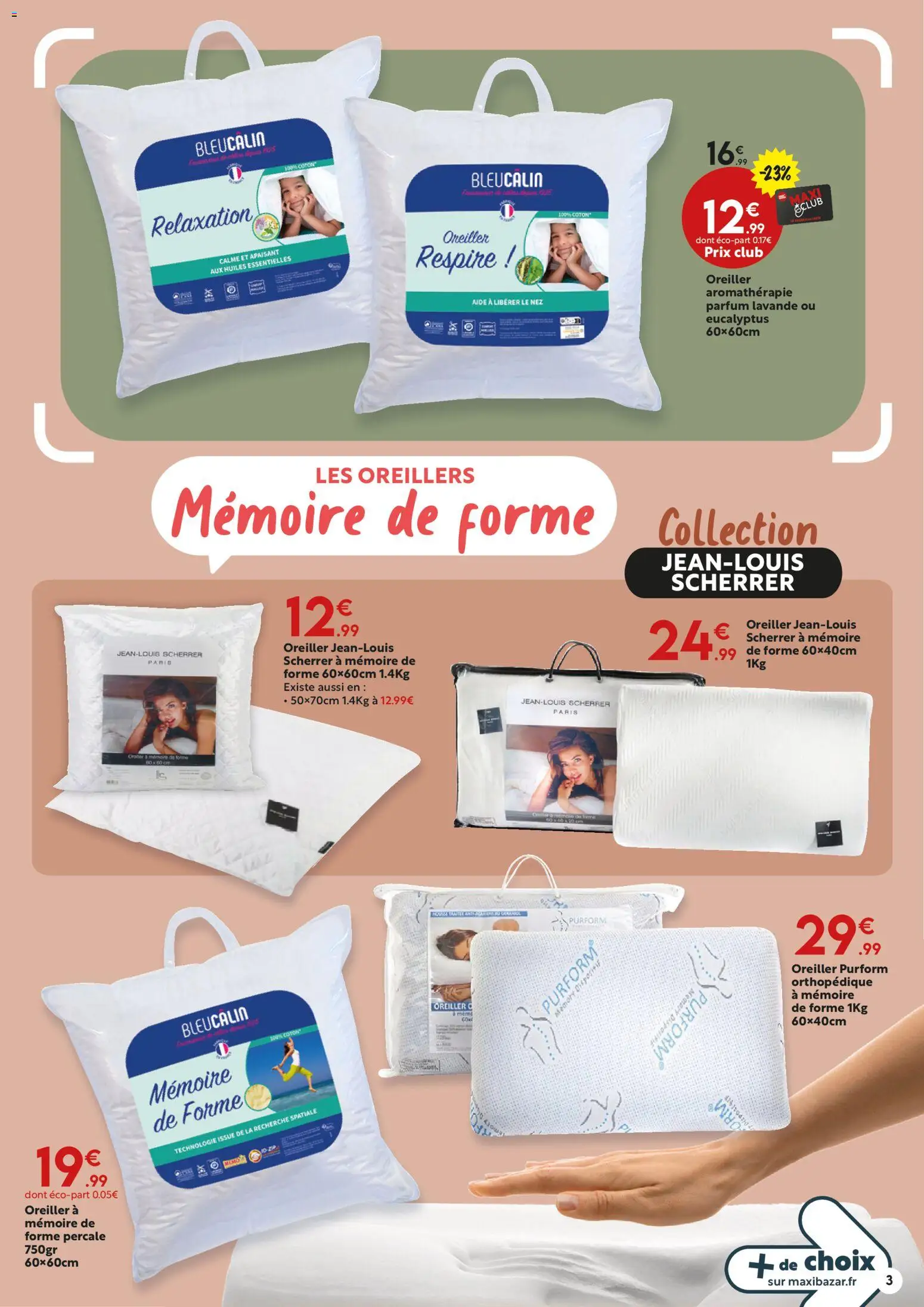 {H1} | Page: 3 | Produits: Lavande, Coton, Parfum, Oreiller