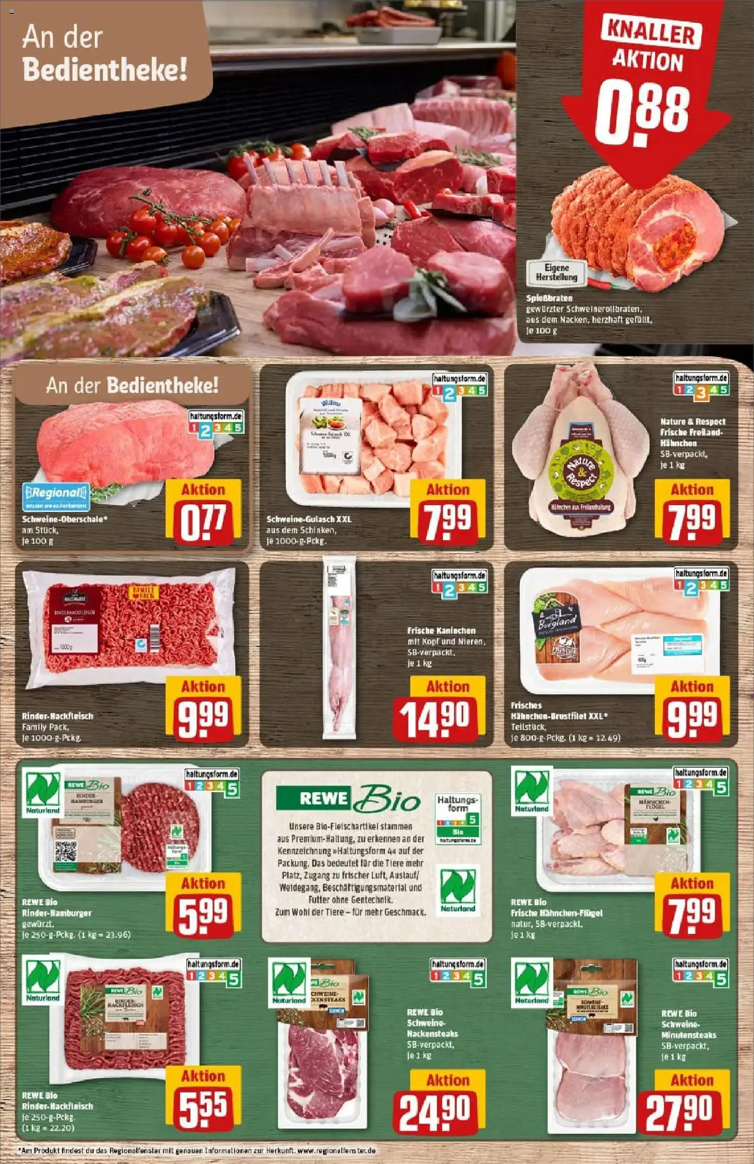Rewe prospekt Bad Zwischenahn	 – gültig ab 26.01.2026 | Seite: 10 | Produkte: Schweinegulasch, Nackensteaks, Kaninchen, Hackfleisch