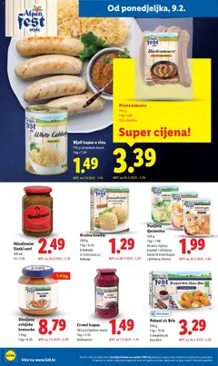 Pivska kobasica, 340 g, Od svinjetine - Pregled kataloga iz trgovine Lidl, vrijedi od 09.02.2026 | Stranica: 18