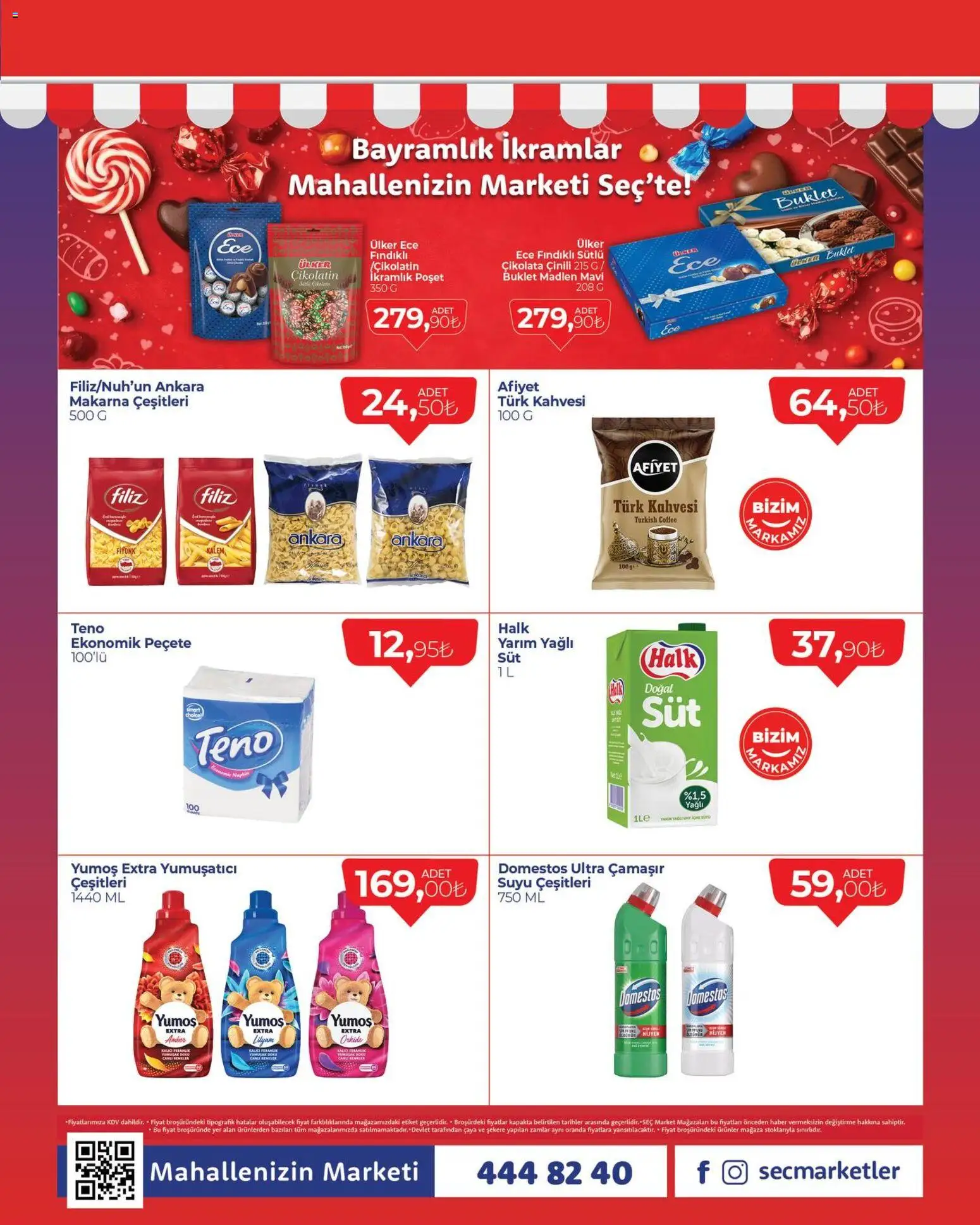 Seç Market Katalog - 12.03.2026 tarihinden itibaren geçerlidir | Sayfa: 1 | Ürünler: Yumuşatıcı, Çikolata, Makarna