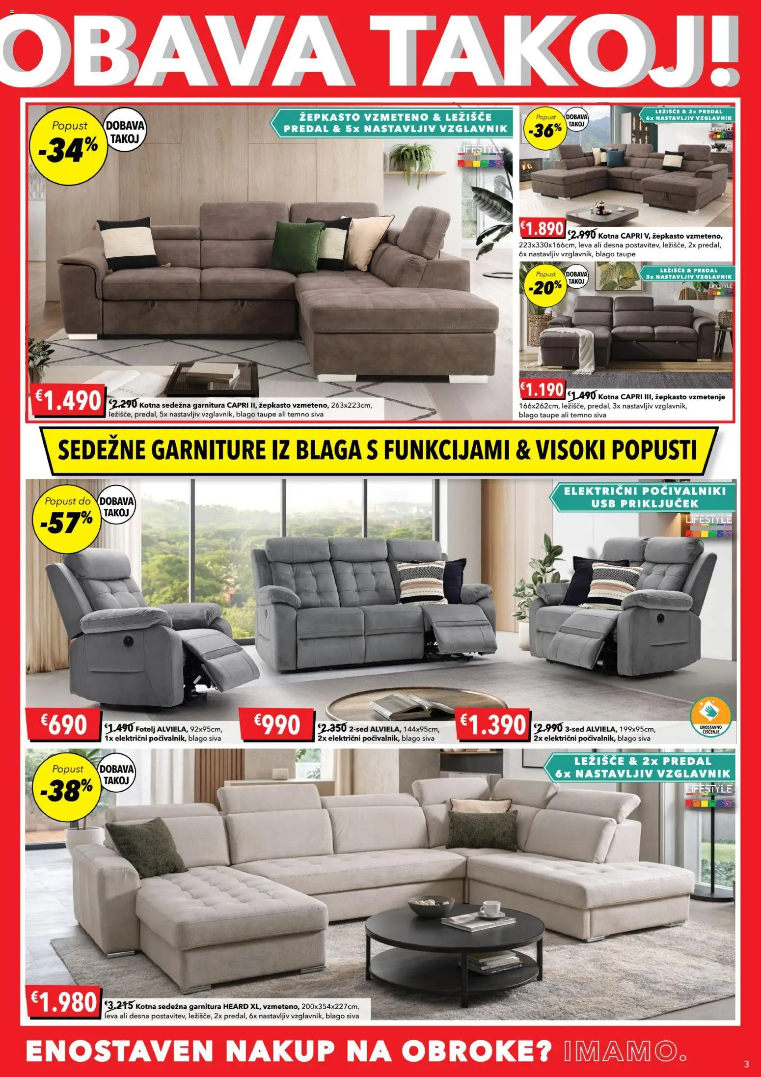 Novi Harvey Norman katalog ponudbe – veljaven od 25.02.2026 | Stran: 3 | Izdelki: Usb, Vzglavnik, Sedezna garnitura, Fotelj