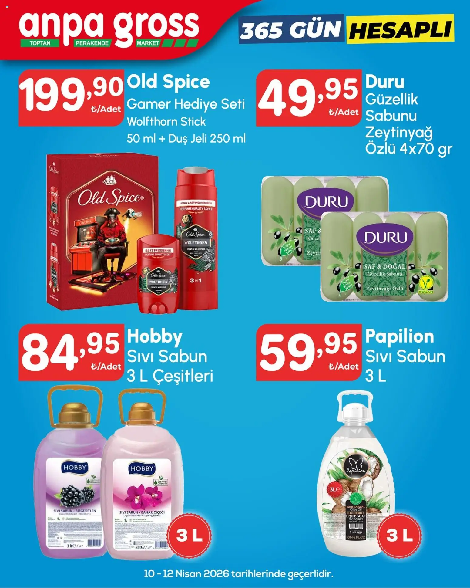 Anpa Gross Katalog - 10.04.2026 tarihinden itibaren geçerlidir | Sayfa: 15 | Ürünler: Sabun, Duş jeli, Böğürtlen, Zeytin