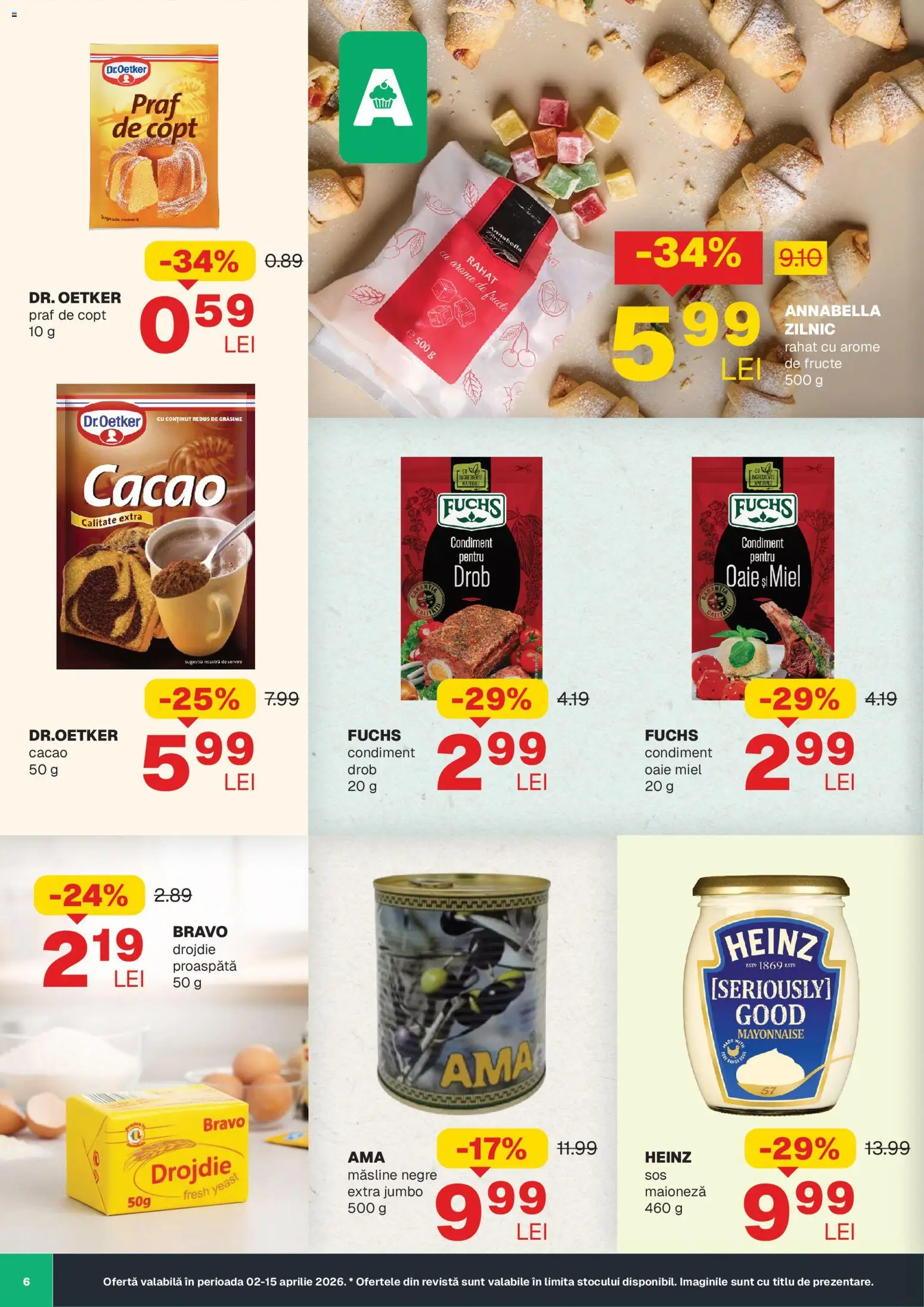 Noul catalog Annabella – valabil de la 02.04.2026 | Pagină: 6 | Produse: Hijyenik ped, Cacao, Fructe, Maioneză