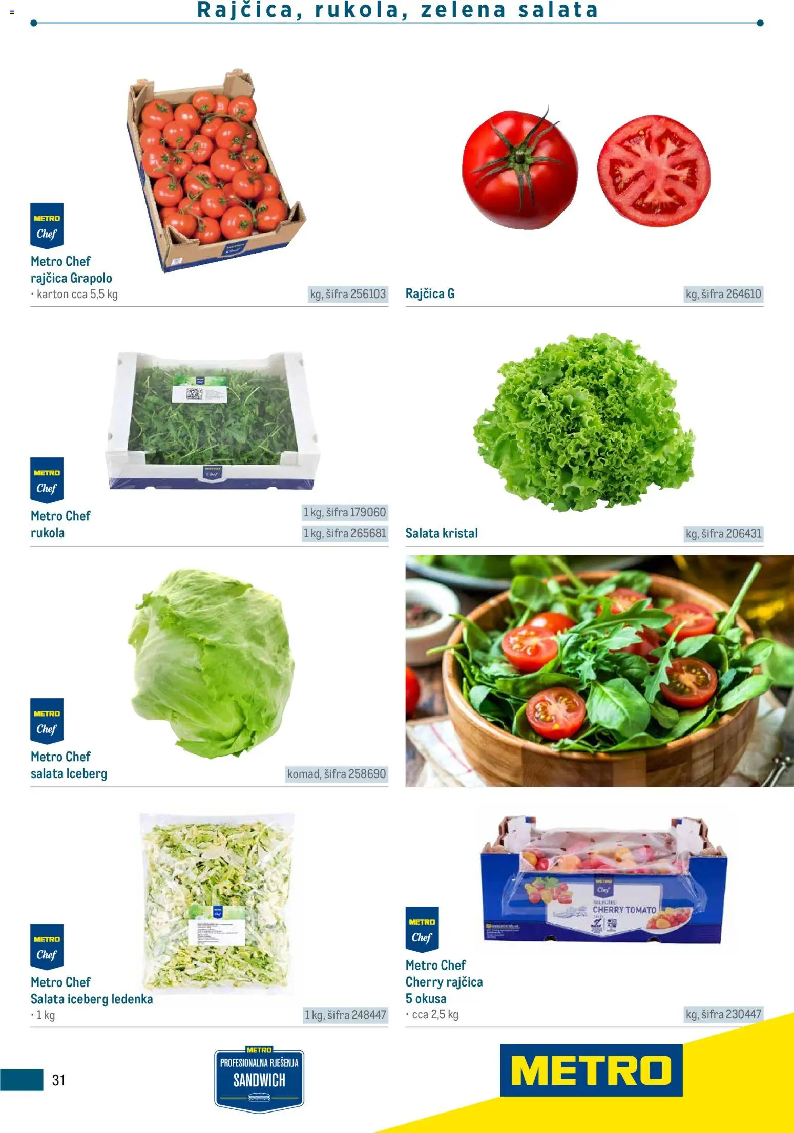 Metro katalog | vrijedi od 05.03.2026 | Stranica: 31 | Proizvodi: Salata, Rajčica