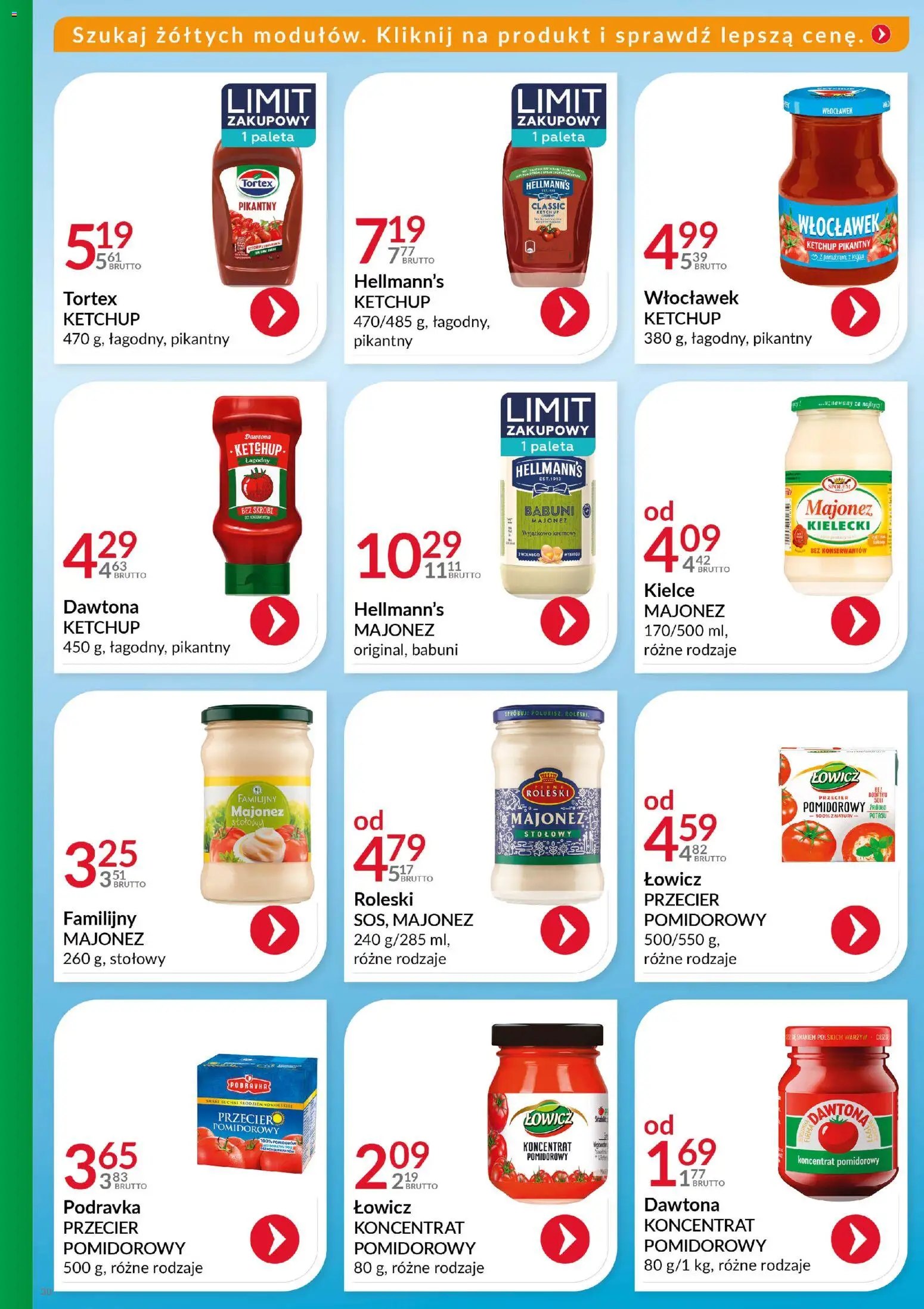 Eurocash Gazetka - Katalog Artykułów Spożywczych od 16.11.2025 | Strona: 29 | Produkty: Ketchup, Przecier pomidorowy, Koncentrat pomidorowy, Majonez