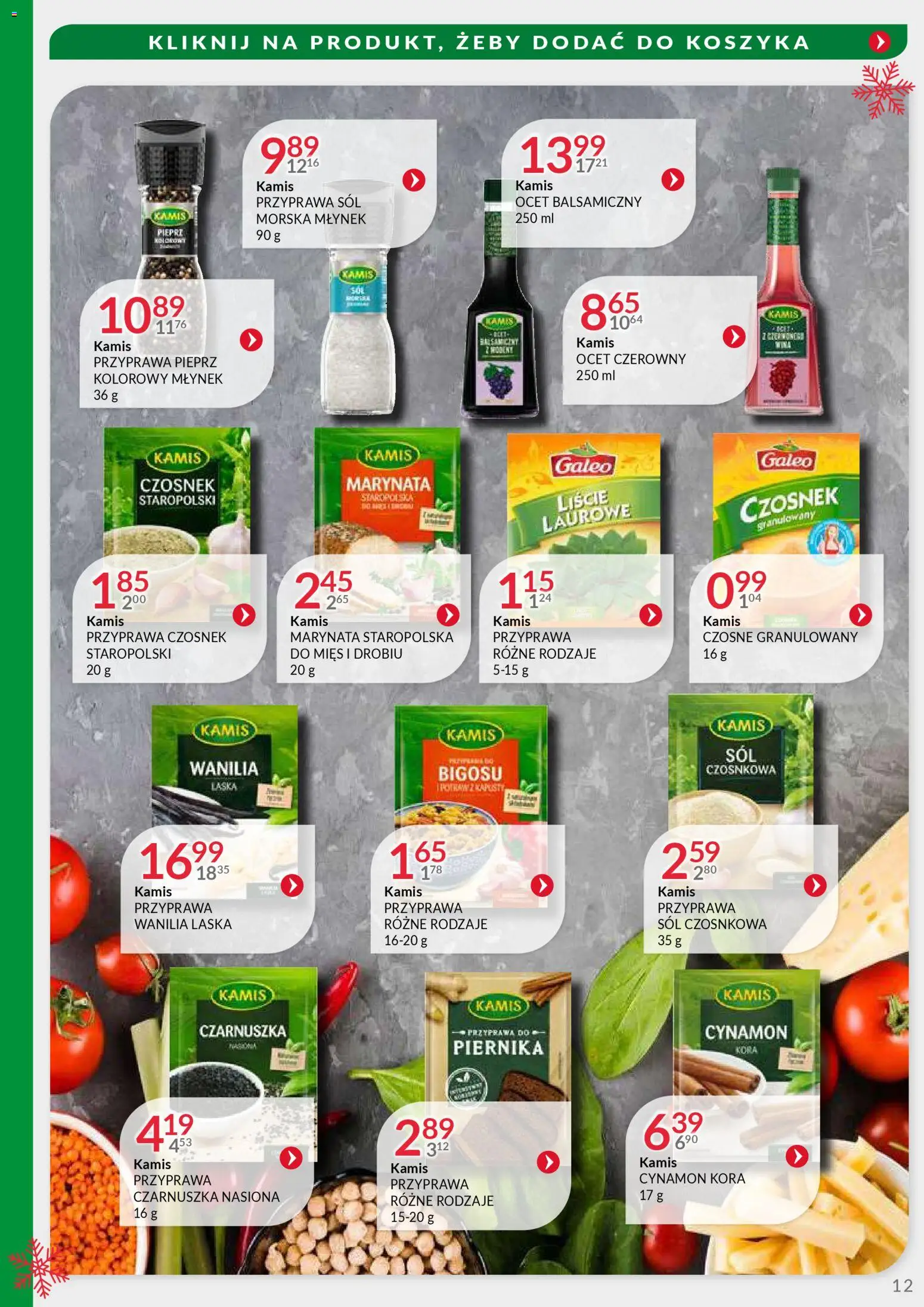 Eurocash Gazetka - Oferta Handlowa MR Południowy Wschód od 24.11.2025 | Strona: 12 | Produkty: Młynek, Przyprawa do piernika, Ocet balsamiczny, Pieprz