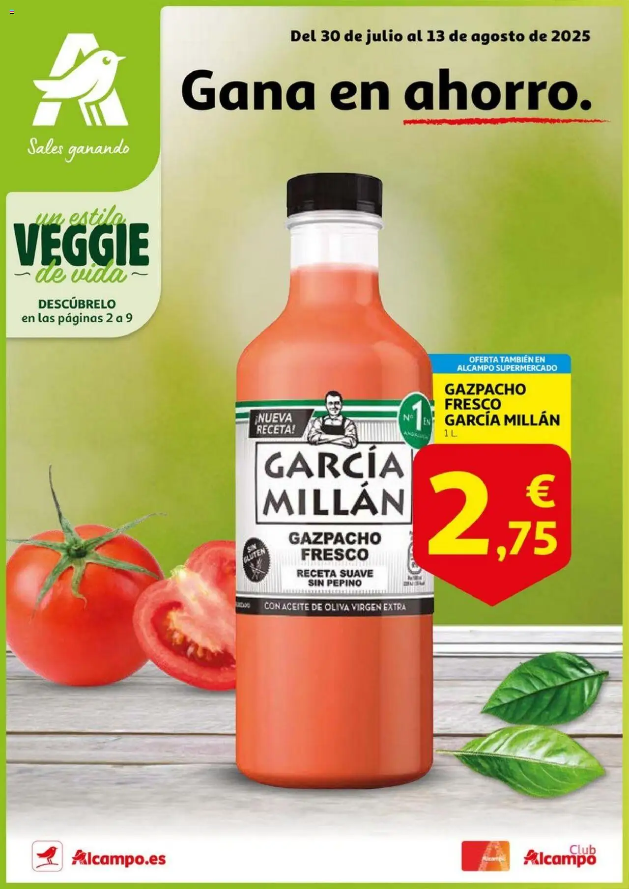 Alcampo - HG Nacional Unificado Madrid  │ válido desde el 30.07.2025 | Página: 1 | Productos: Aceite, Aceite de oliva, Aceite de oliva virgen extra, Gazpacho
