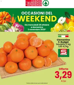 Anteprima del volantino Despar Occasioni del weekend catalogo valido a partire dal 29.10.2025