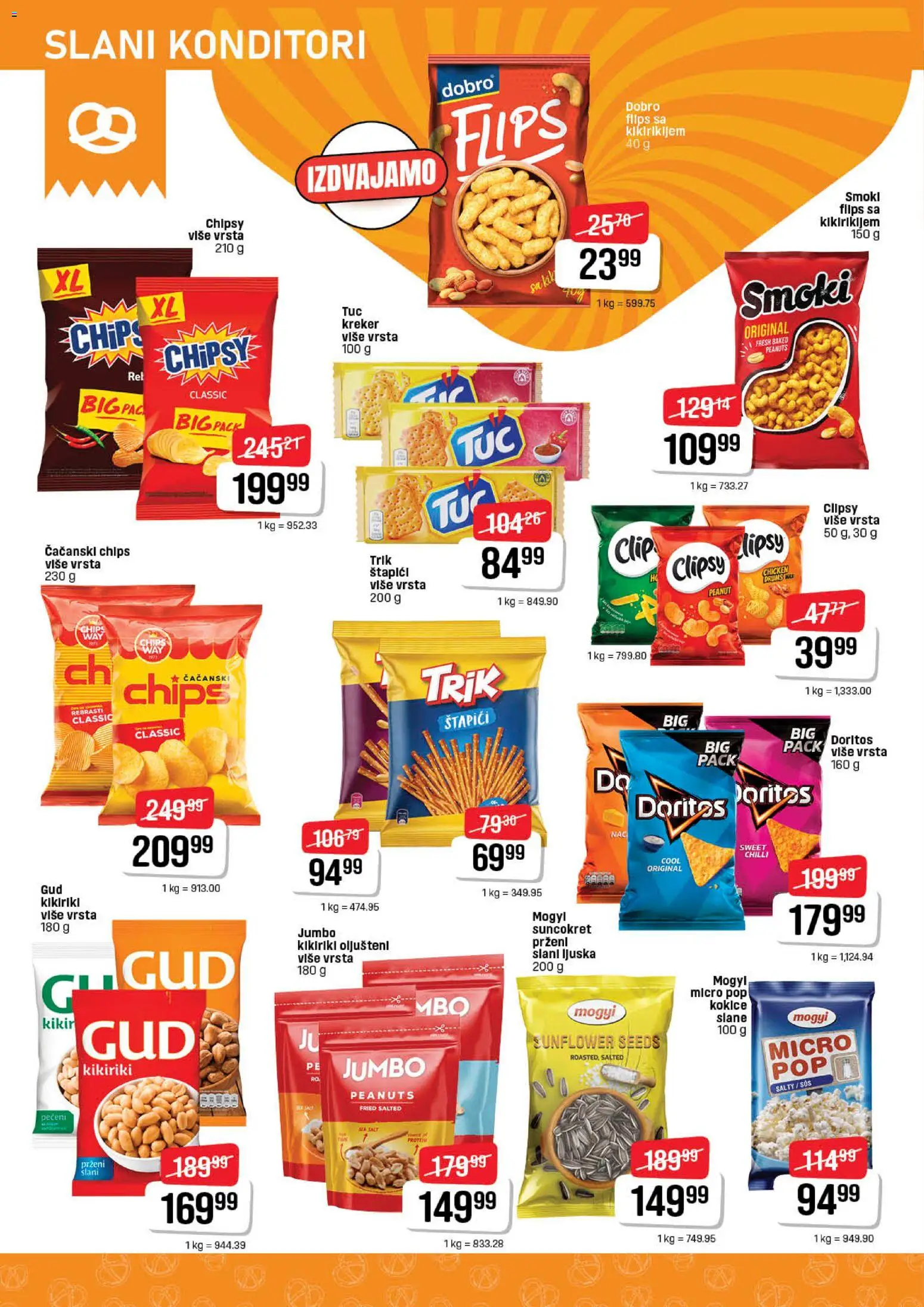 DIS katalog - važi od 09.04.2026 | Strana: 14 | Proizvode: Smoki, Kikiriki, Sos, Doritos