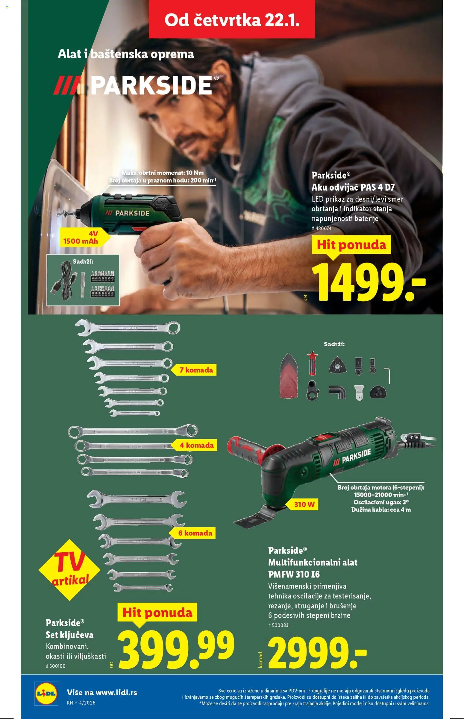 Lidl katalog - važi od 22.01.2026 | Strana: 50 | Proizvode: Parkside, Baterije