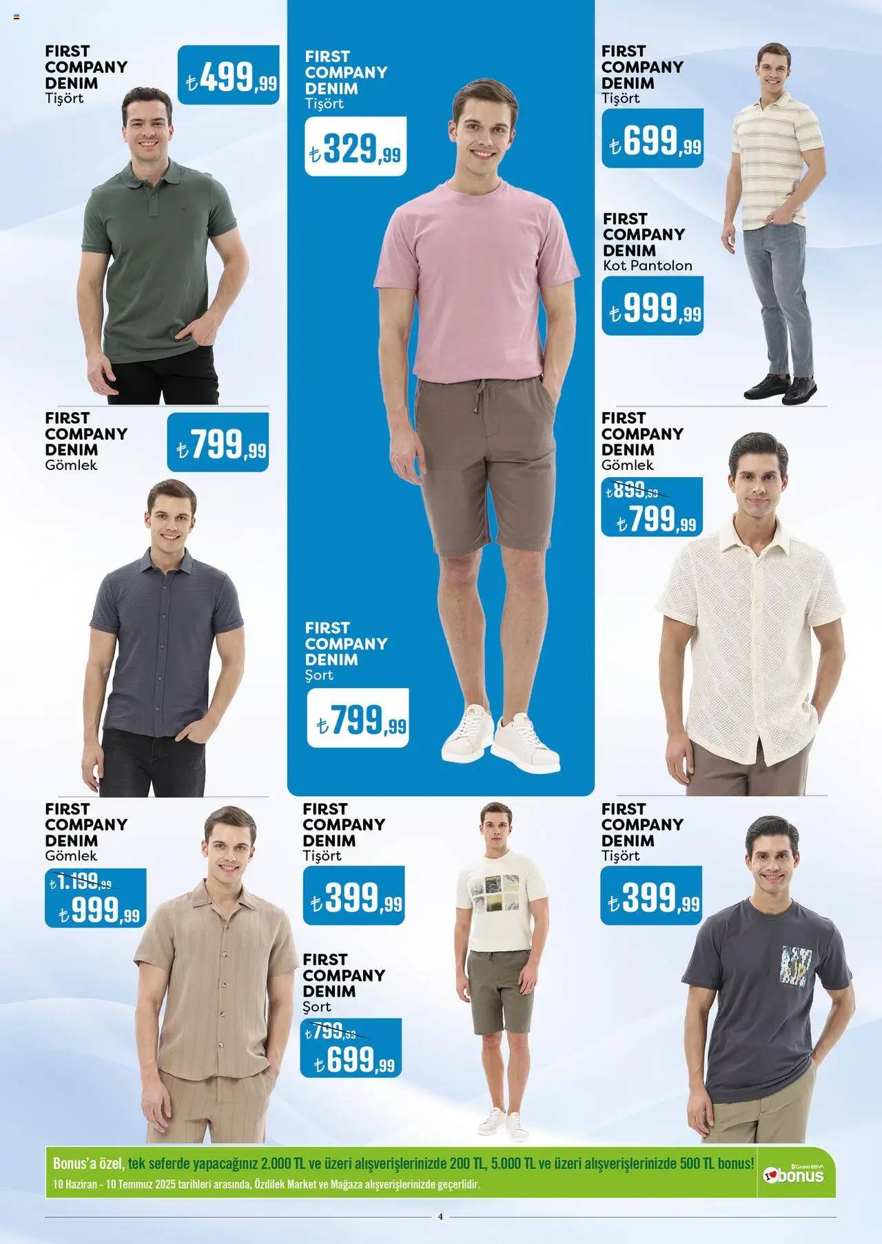 Özdilek Katalog - 10.06.2025 tarihinden itibaren geçerlidir | Sayfa: 4 | Ürünler: Tişört, Gömlek, Şort, Kot pantolon