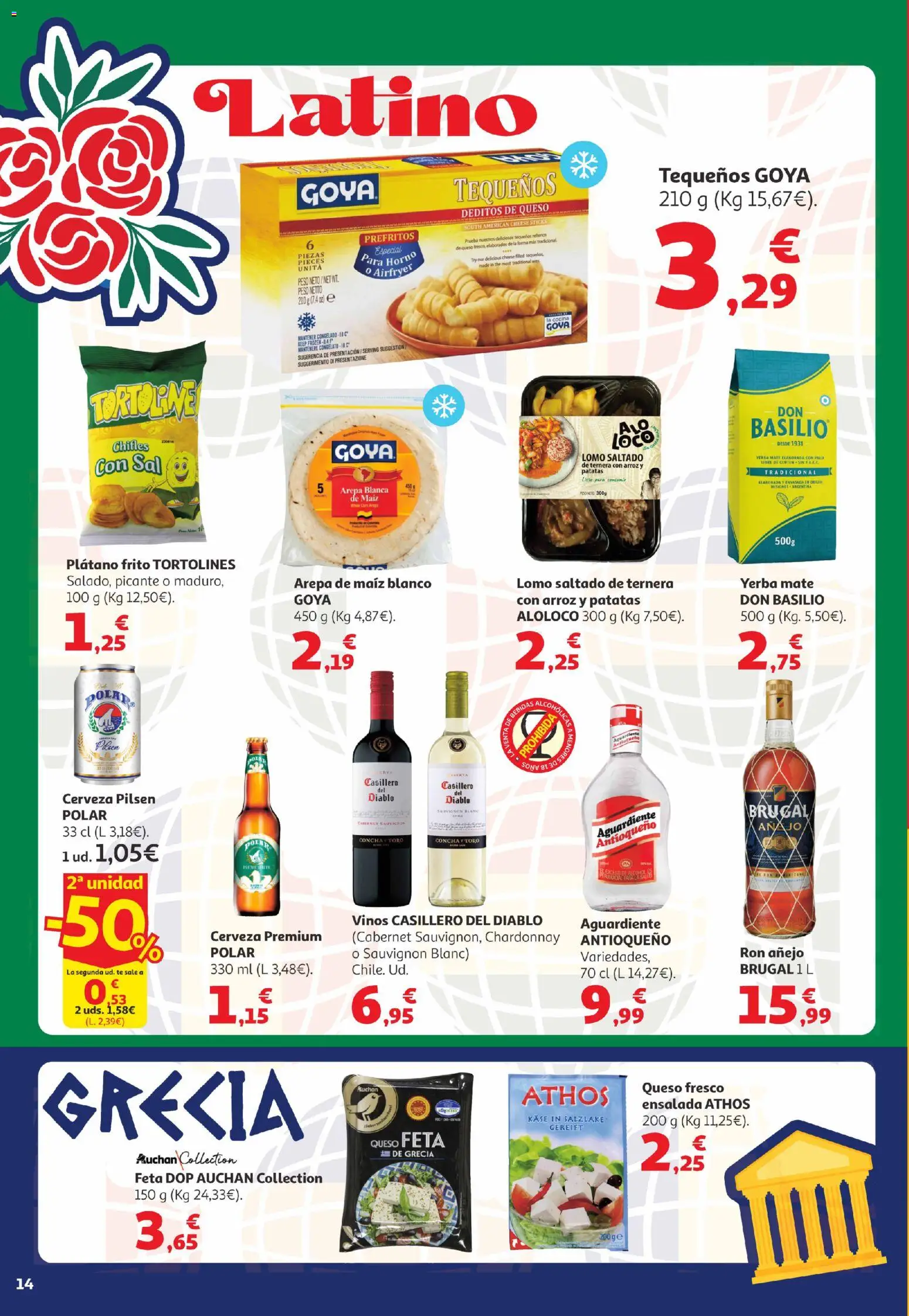 Alcampo Canarias │ válido desde el 07.04.2026 | Página: 14 | Productos: Queso, Cerveza, Té, Peso
