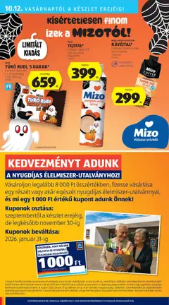 MIZO TÚRÓ RUDI, 5 DARAB*, Pumpkin Spice ízű, 5 x 30 g/csomag - amely érvényes a következő dátumtól: 09.10.2025 | Oldal: 40