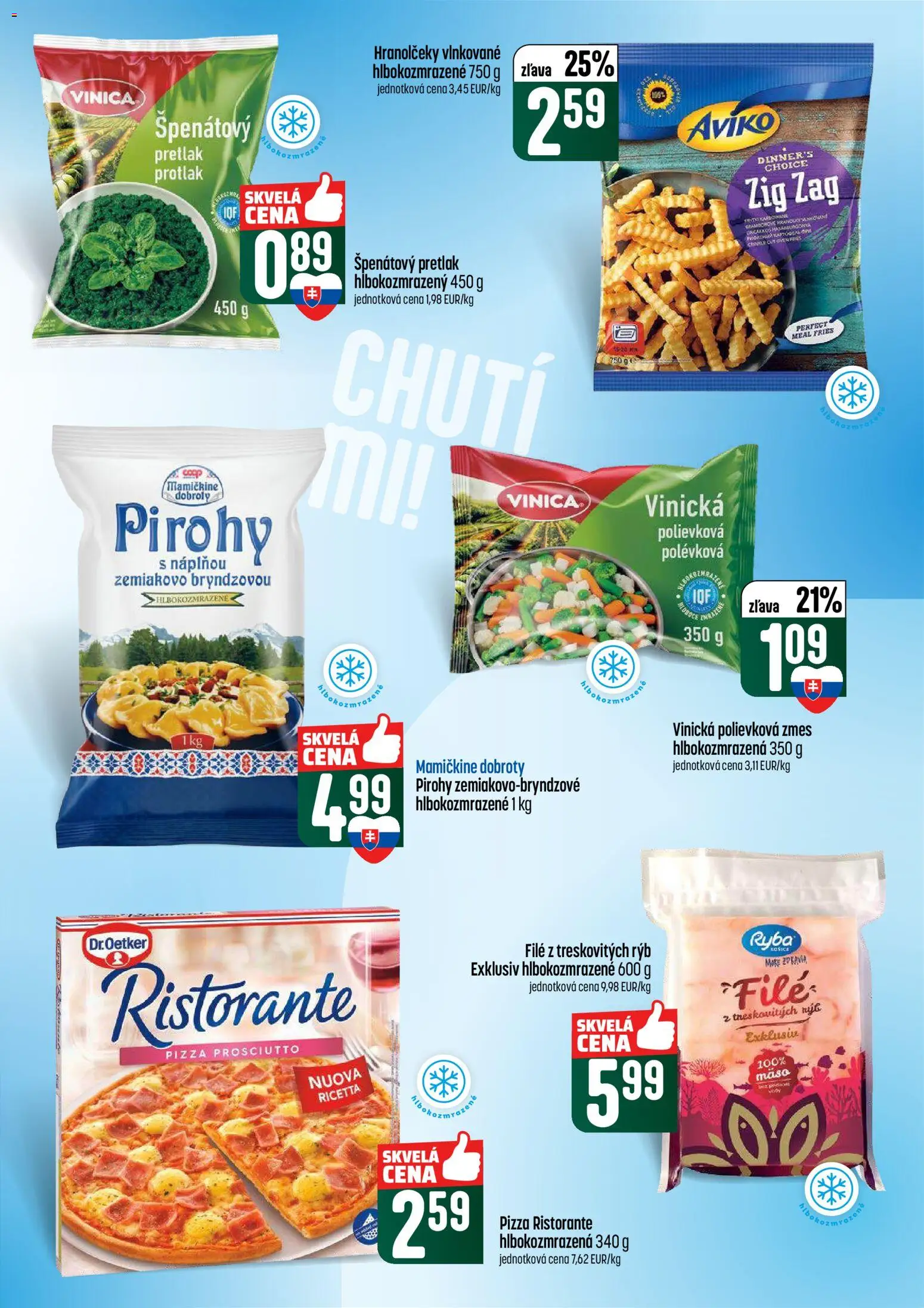 Nové COOP Jednota akcie – leták je platný od 12.02.2026 | Strana: 25 | Produkty: Pirohy, Pizza, Ryba